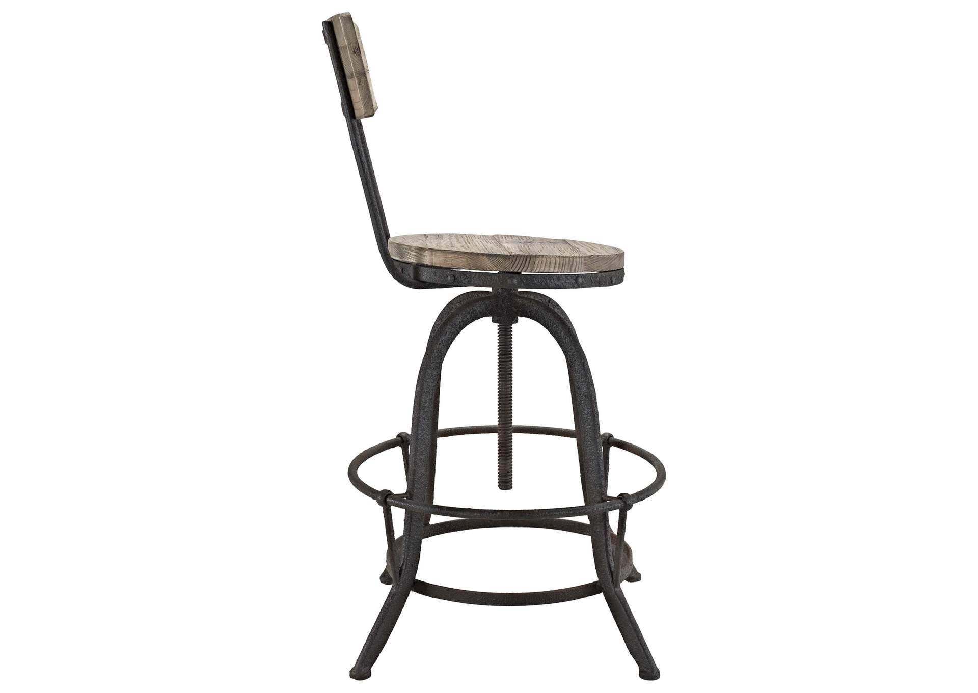 Brown Procure Wood Bar Stool,Modway