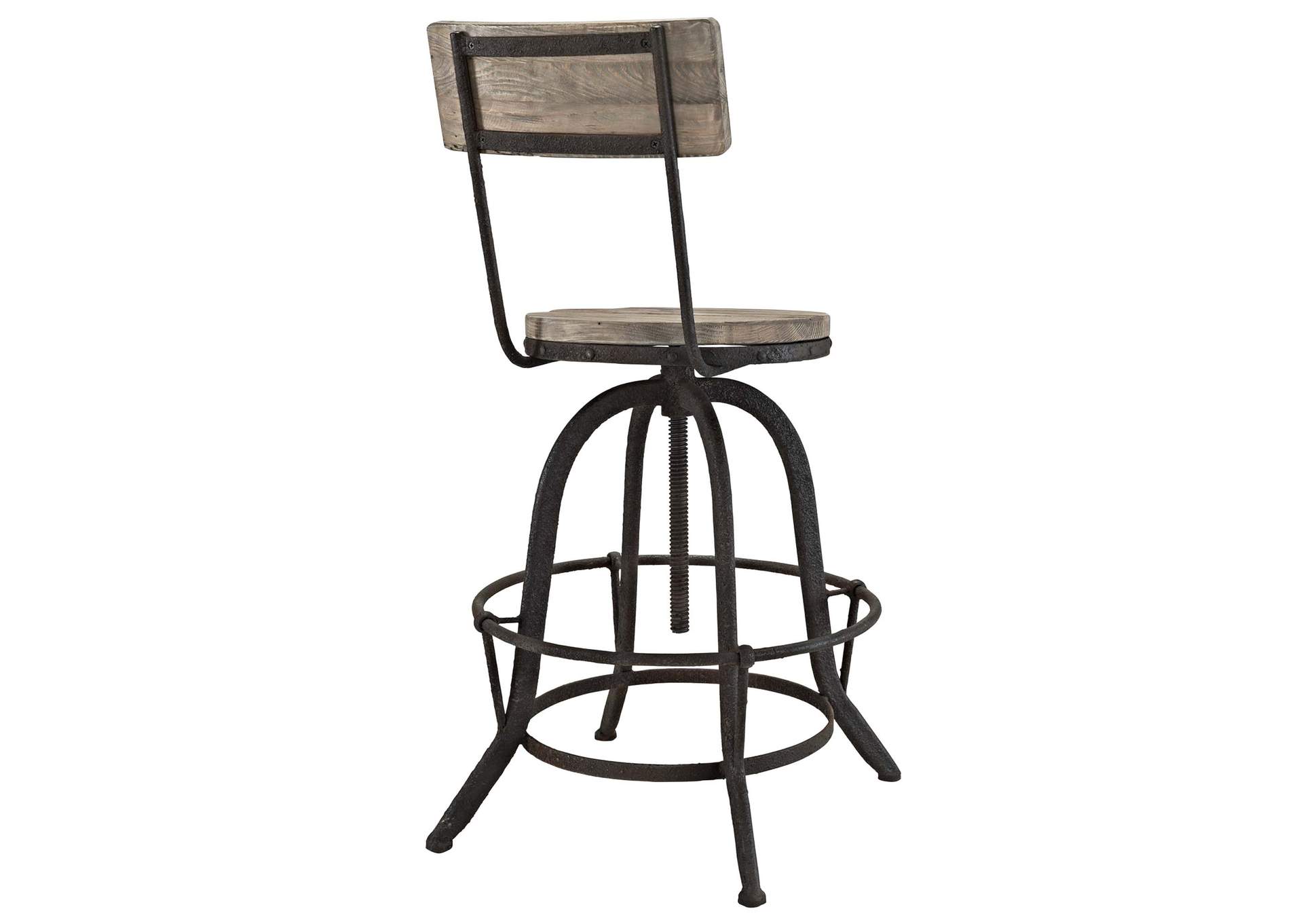 Brown Procure Wood Bar Stool,Modway