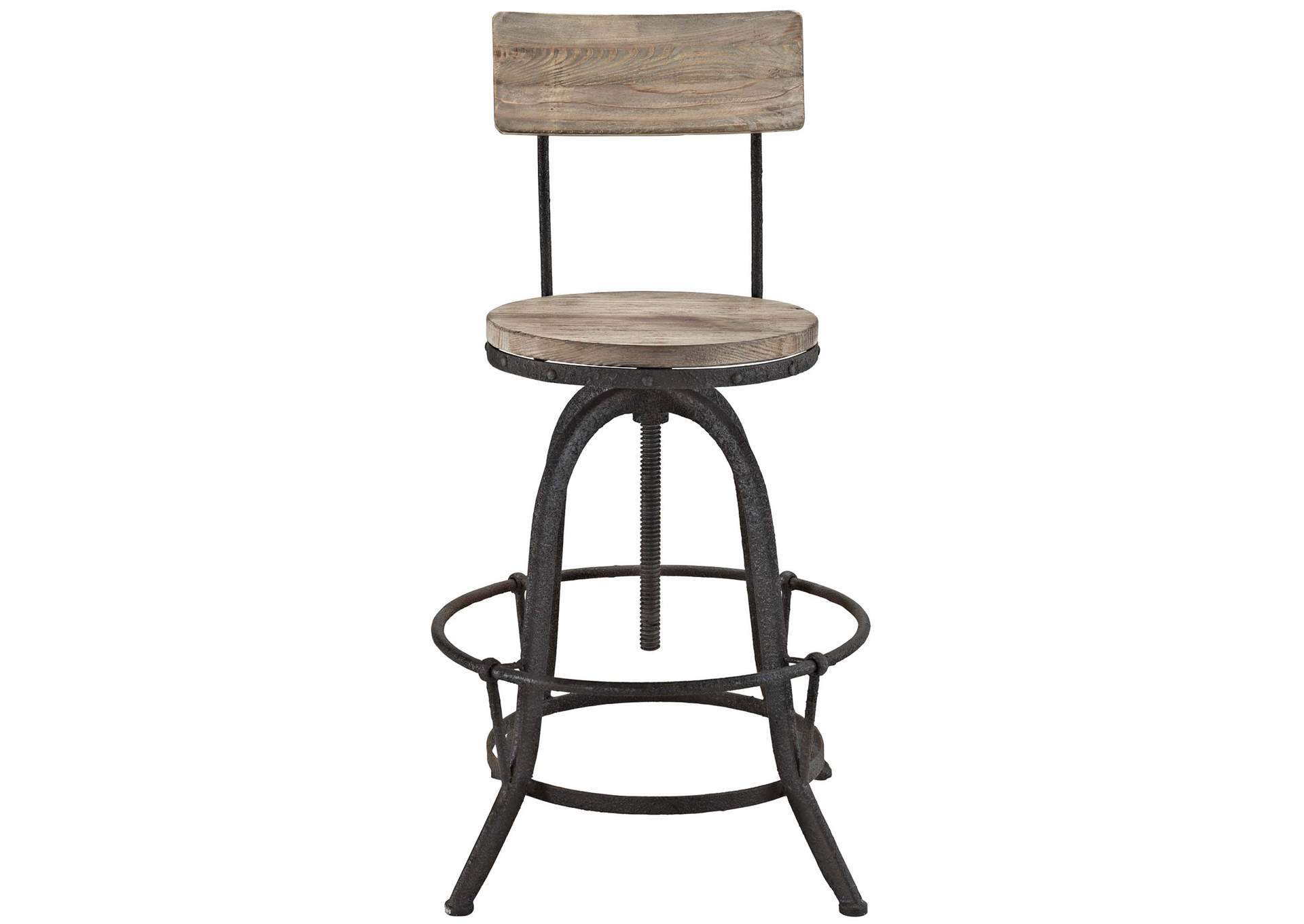 Brown Procure Wood Bar Stool,Modway