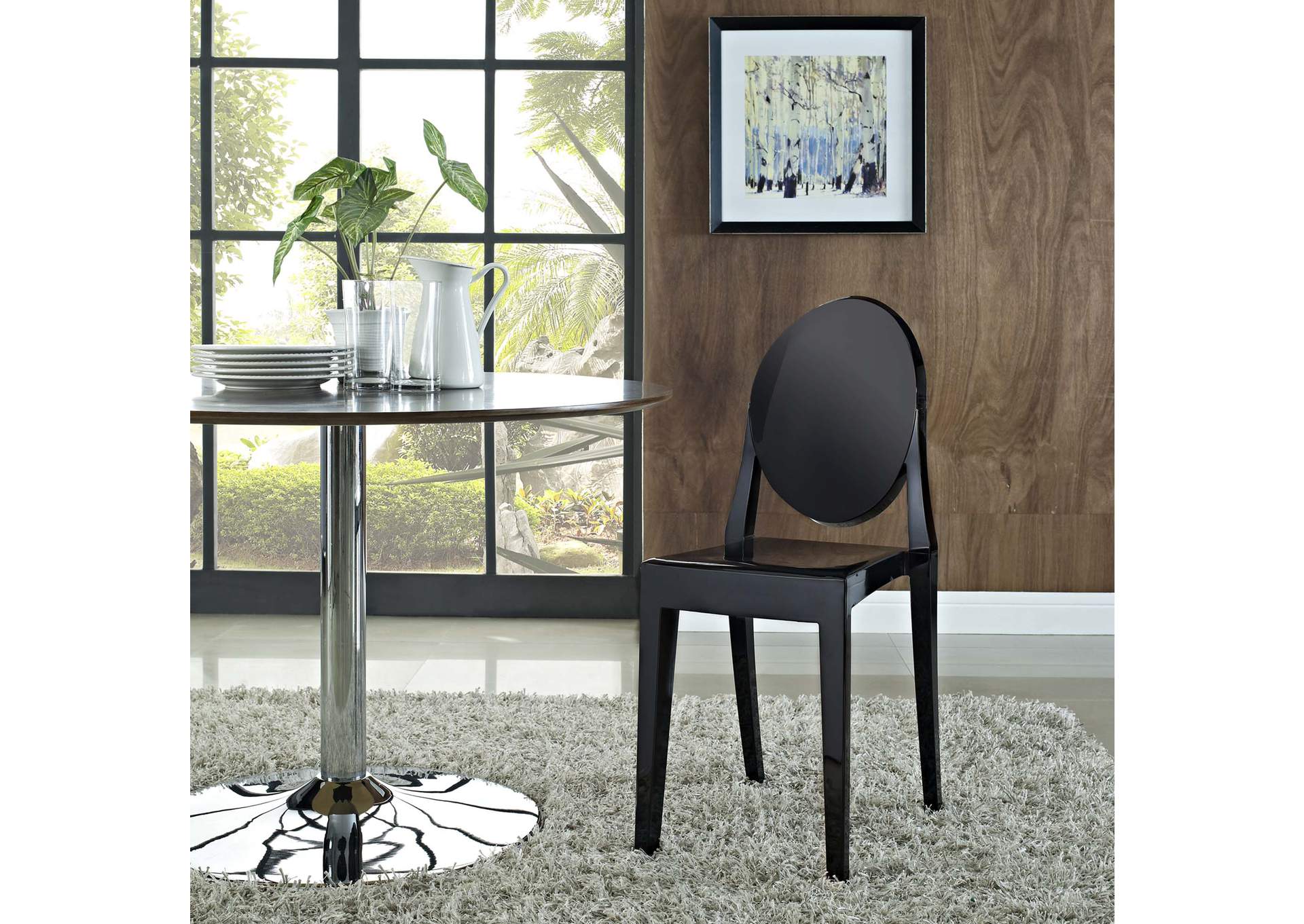 Black Casper Dining Side Chair,Modway