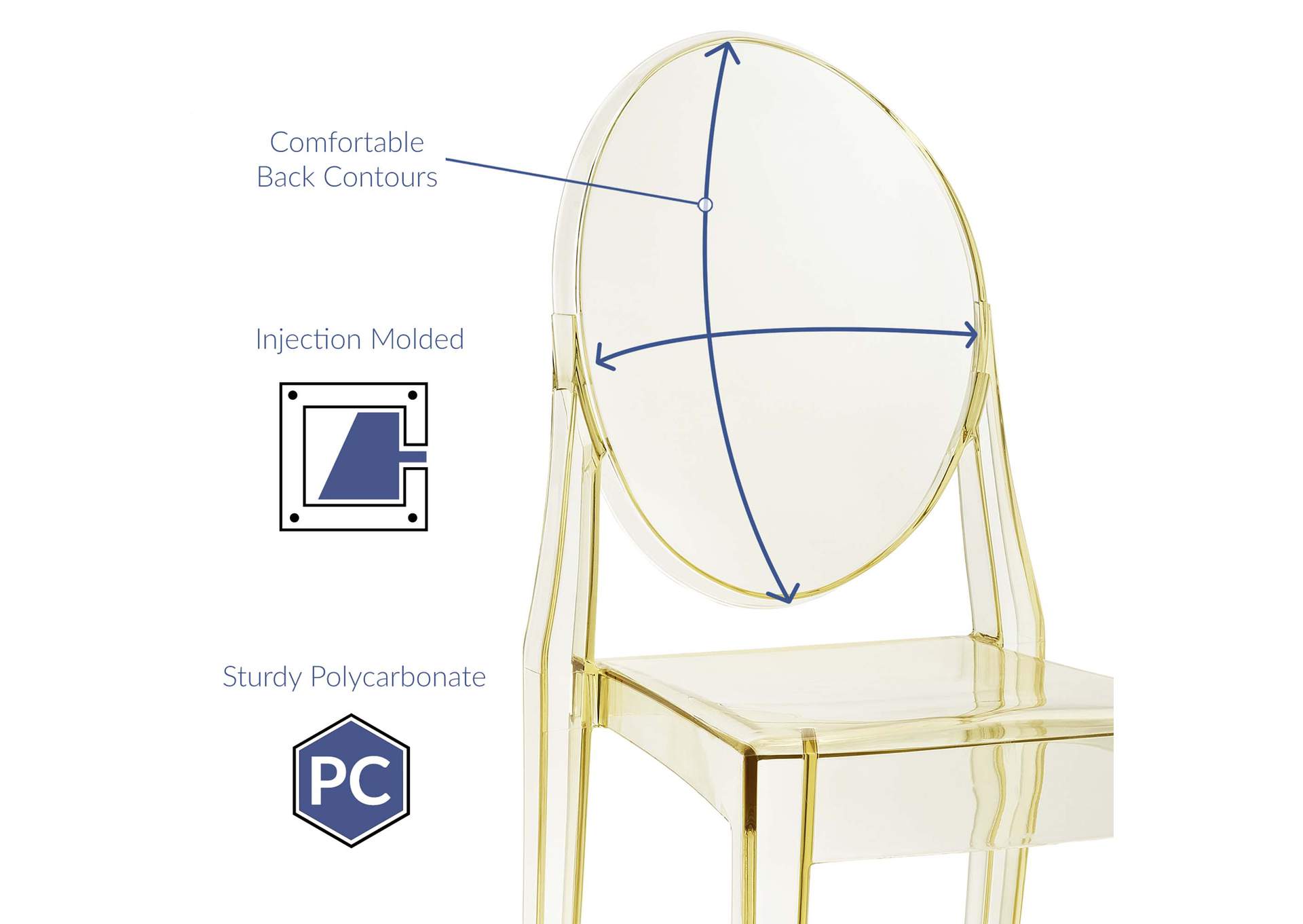 Yellow Casper Dining Side Chair,Modway