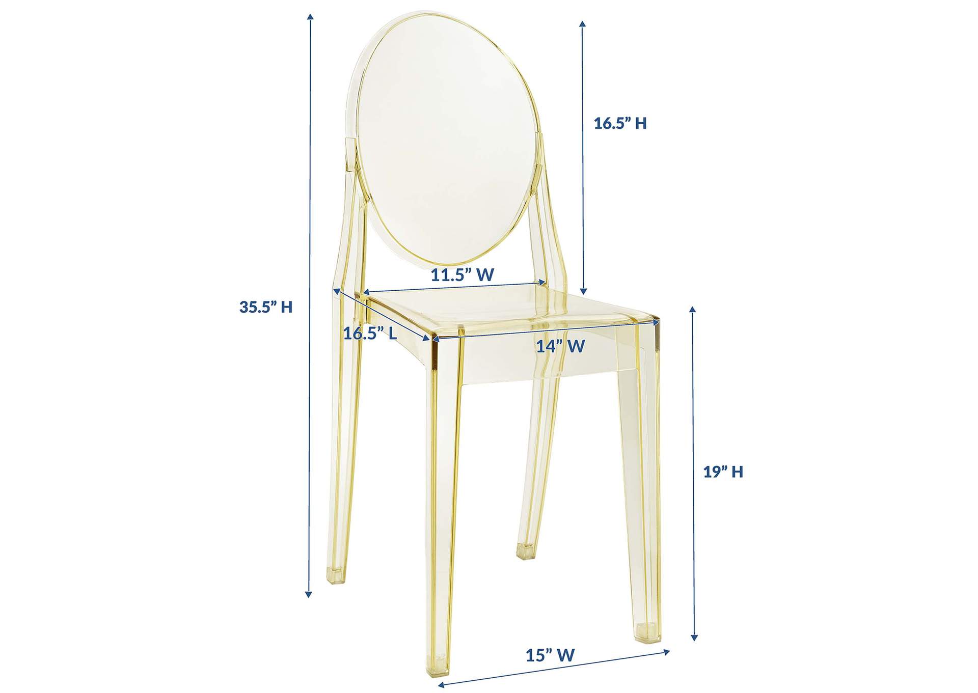 Yellow Casper Dining Side Chair,Modway