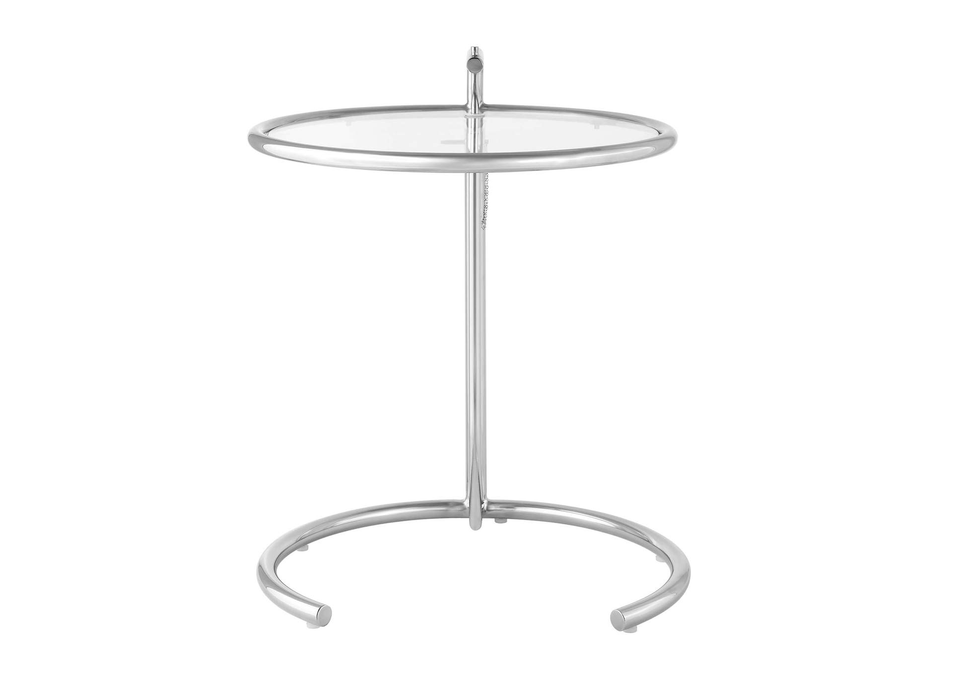 Silver Eileen Gray Chrome Stainless Steel End Table,Modway