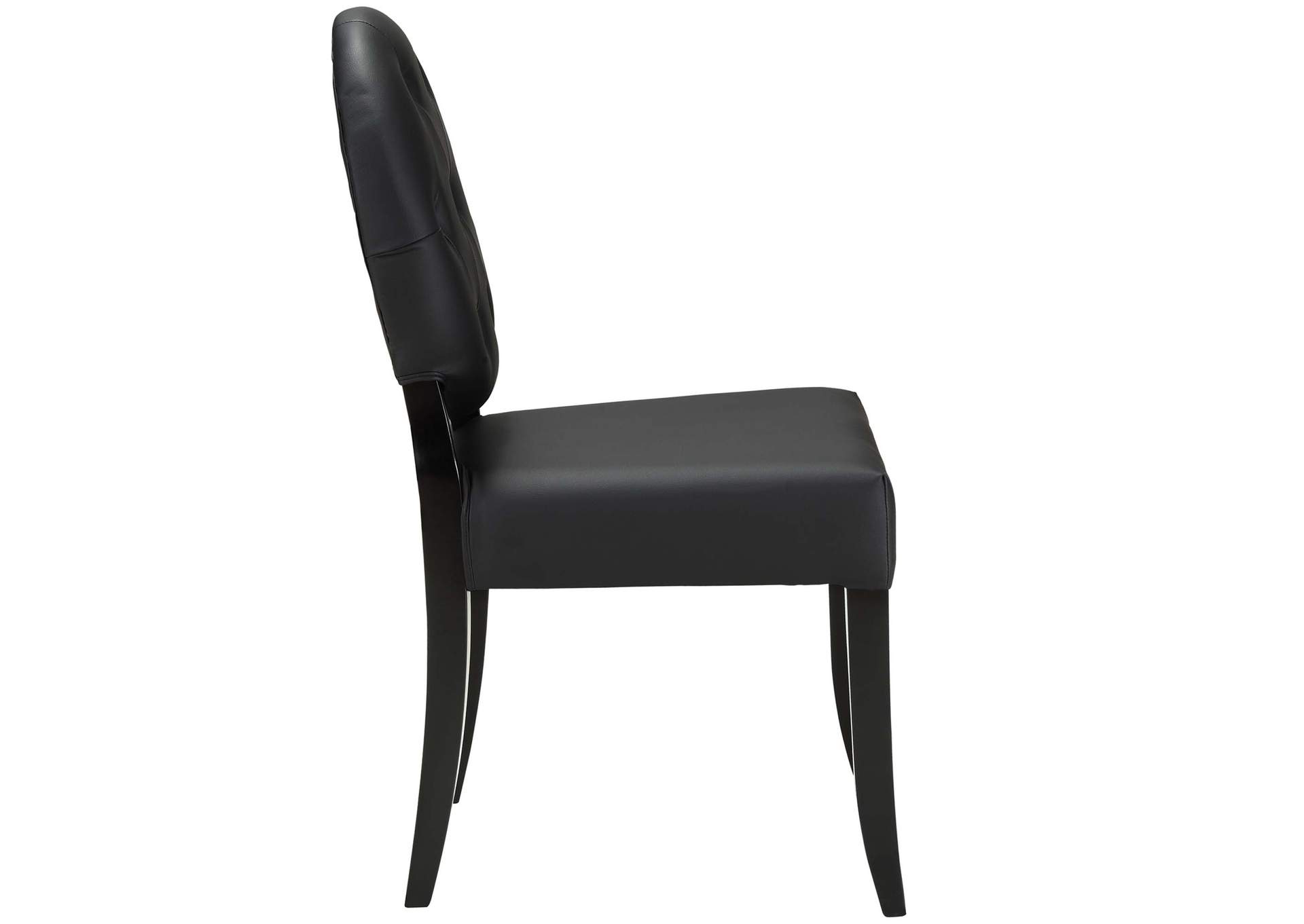 Black Button Dining Side Chair [Set of 2],Modway