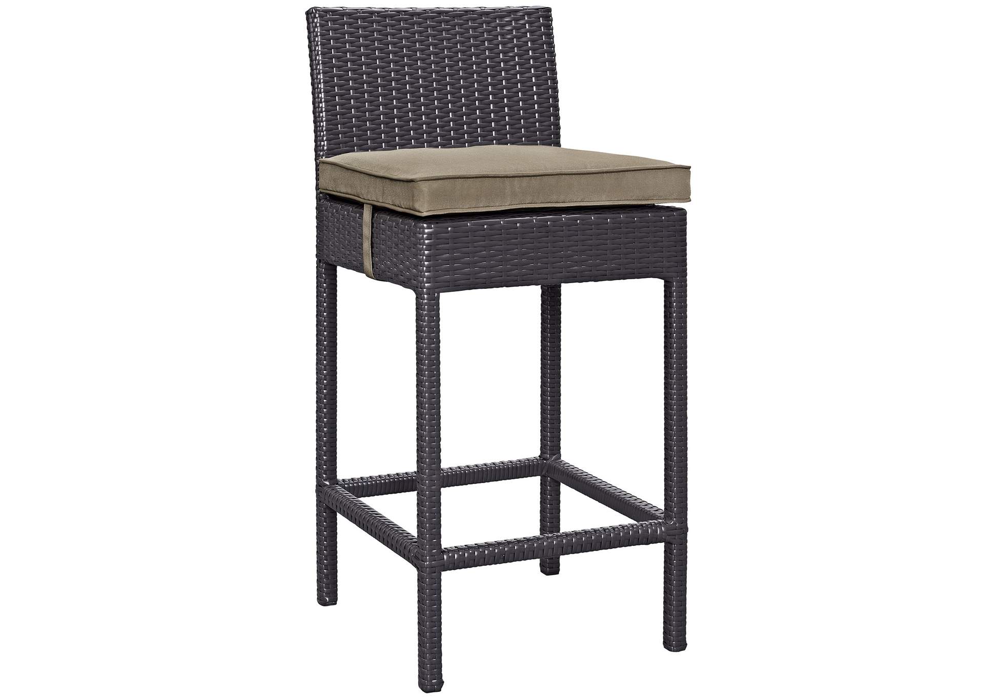 Espresso Mocha Lift Bar Stool Outdoor Patio [Set of 2],Modway