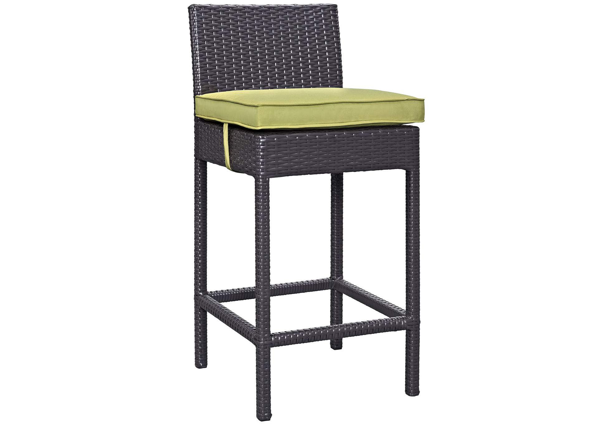 Espresso Peridot Lift Bar Stool Outdoor Patio [Set of 2],Modway