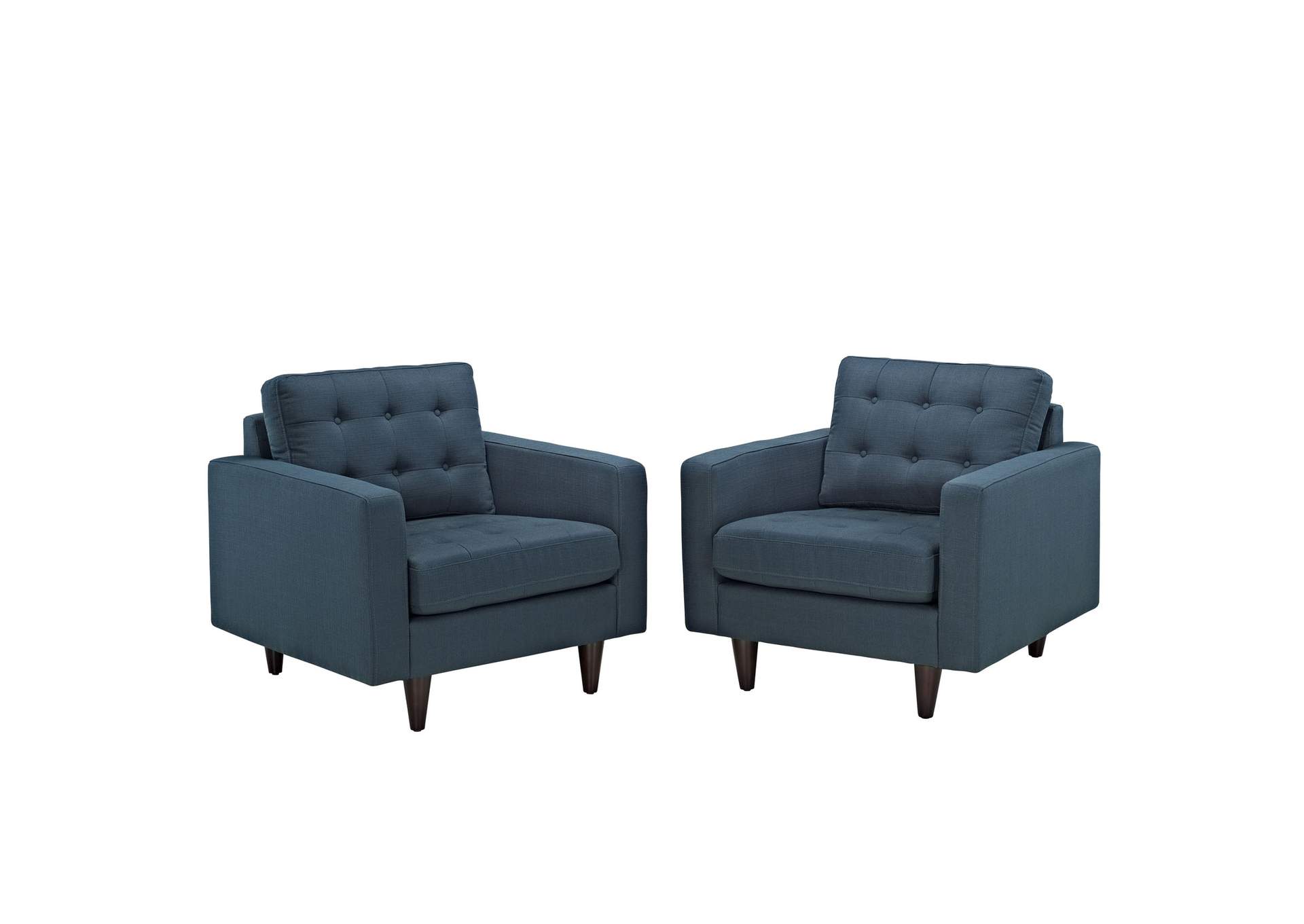 Azure Empress Arm Chair Upholstered Fabric [Set of 2],Modway