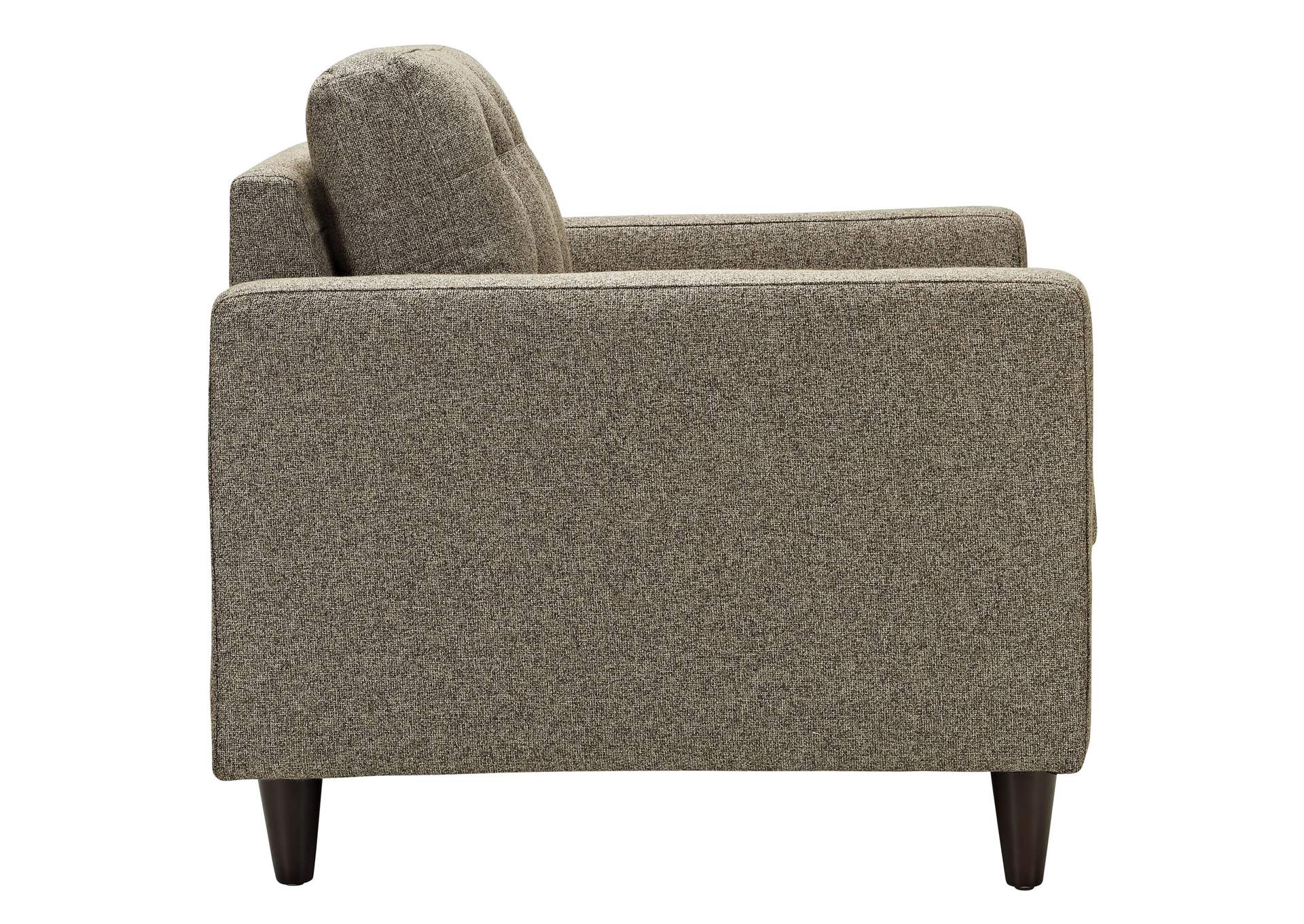 Oatmeal Empress Arm Chair Upholstered Fabric [Set of 2],Modway