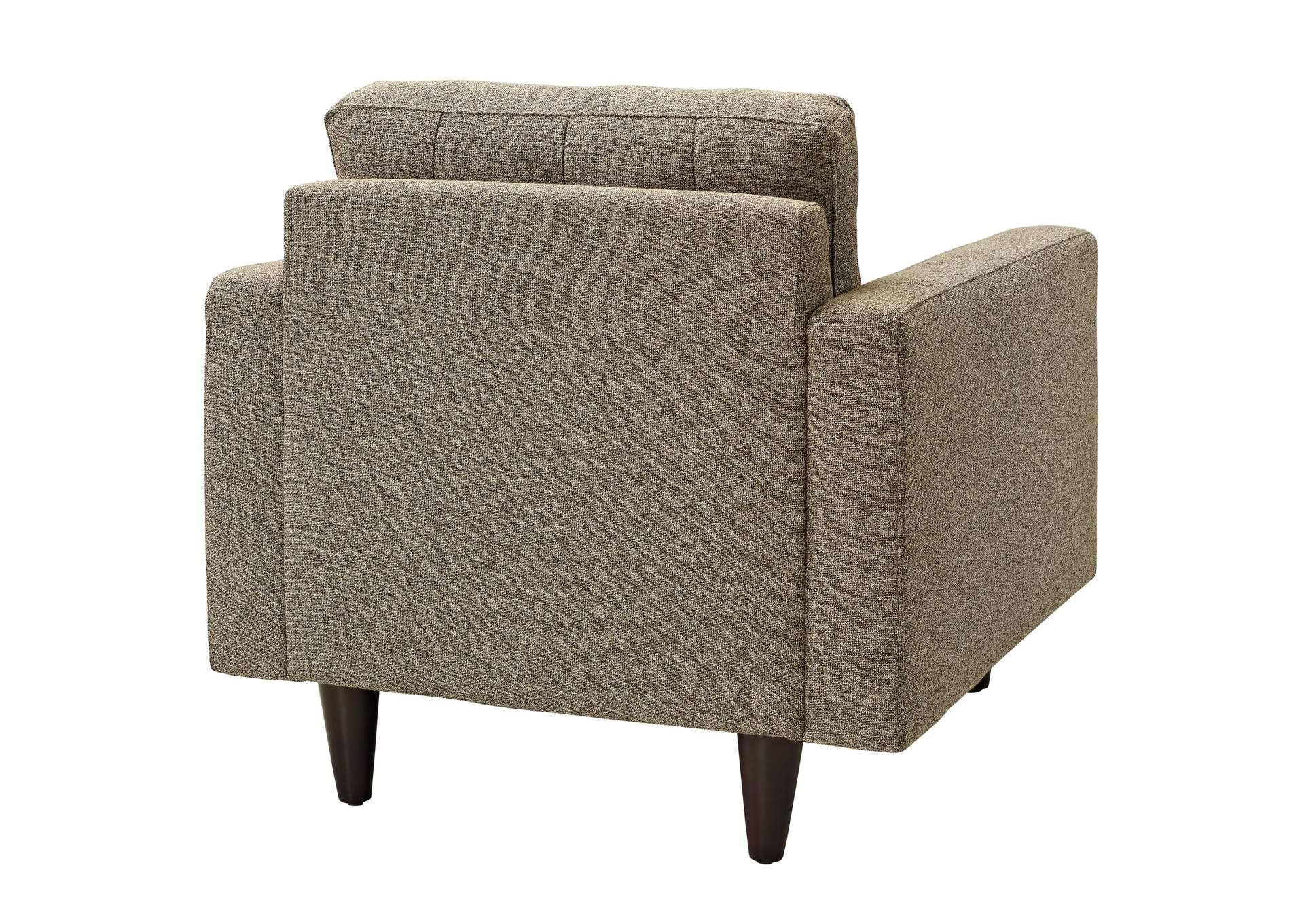 Oatmeal Empress Arm Chair Upholstered Fabric [Set of 2],Modway