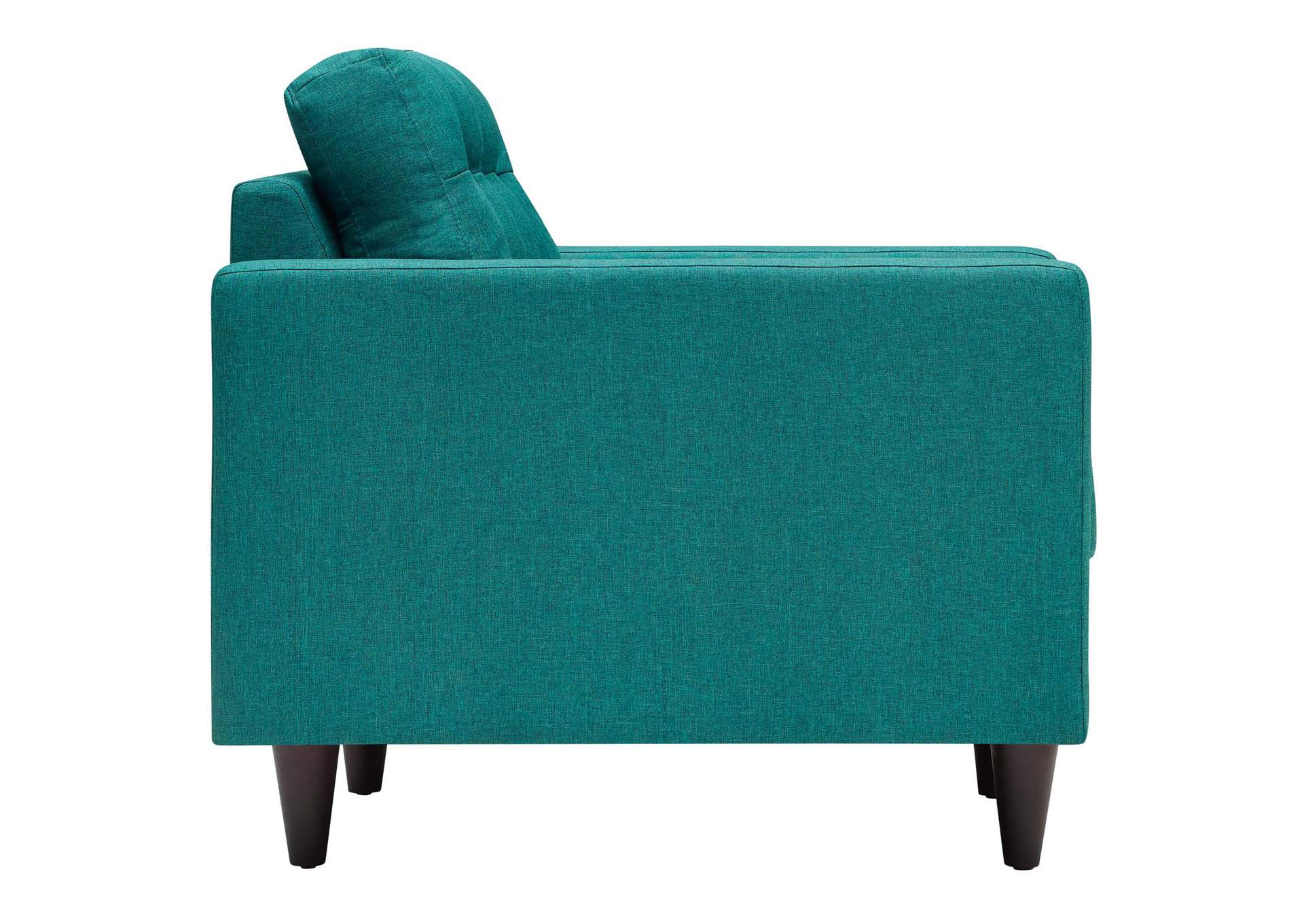 Teal Empress Arm Chair Upholstered Fabric [Set of 2],Modway