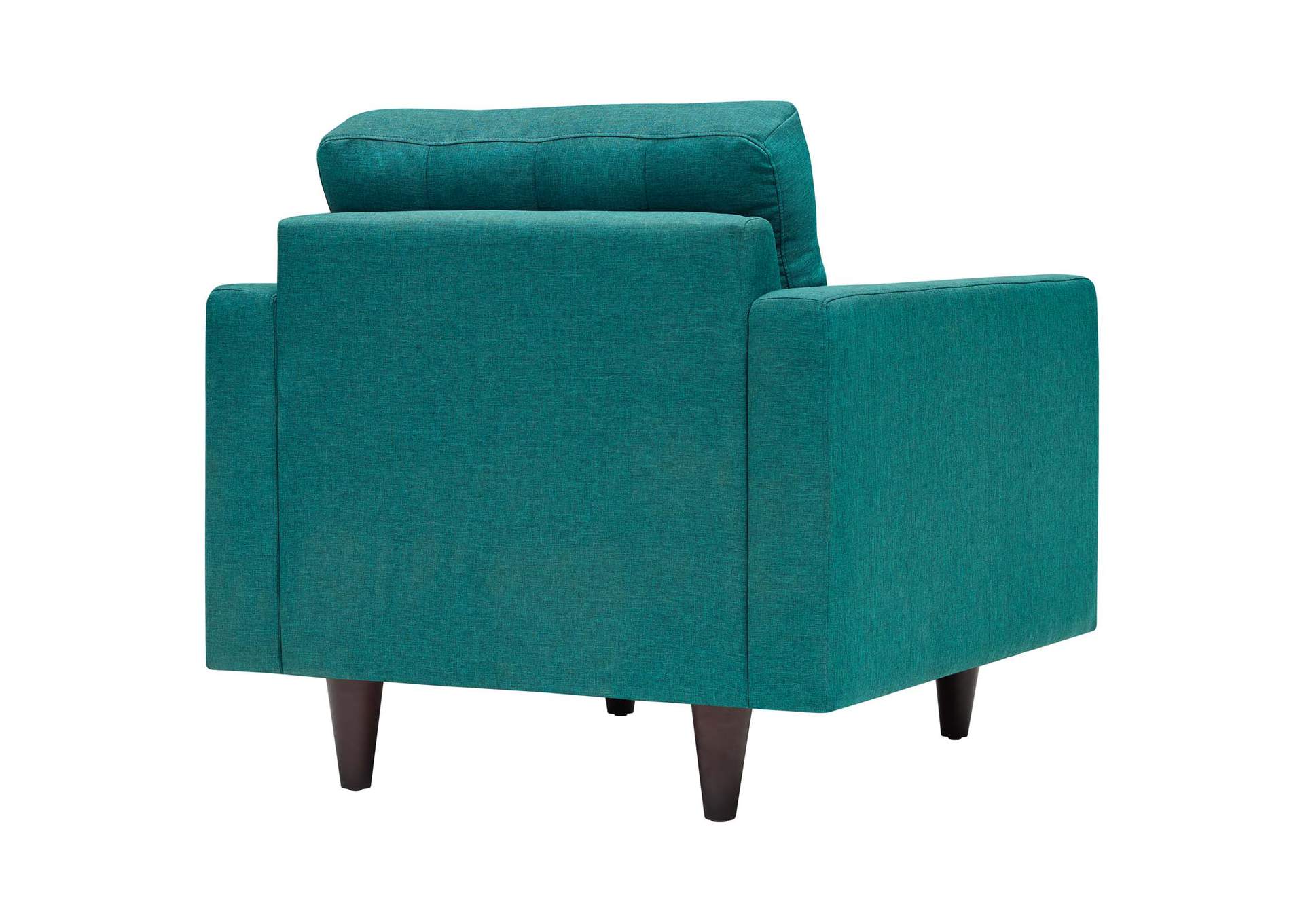 Teal Empress Arm Chair Upholstered Fabric [Set of 2],Modway