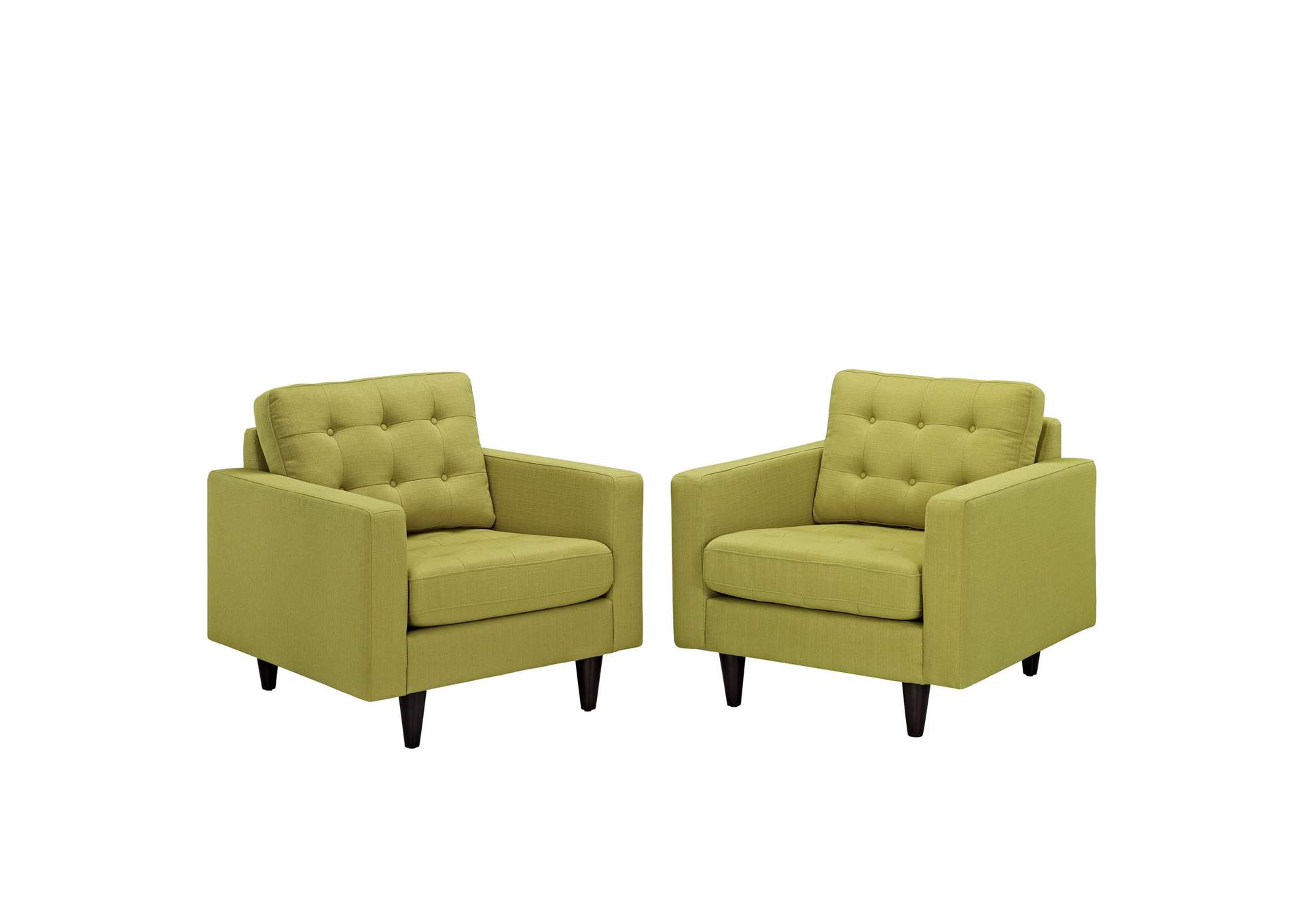 Wheatgrass Empress Arm Chair Upholstered Fabric [Set of 2],Modway