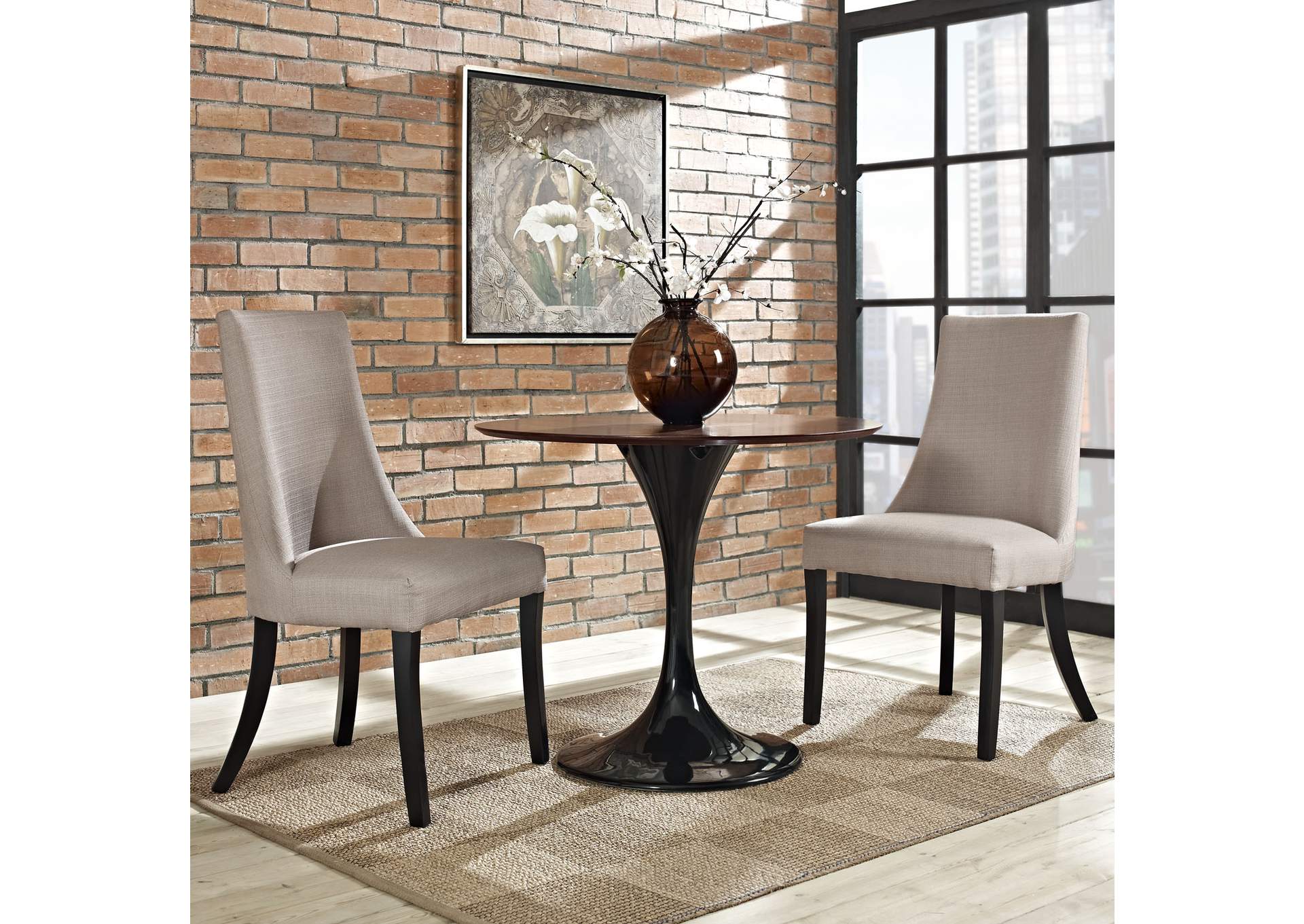 Beige Reverie Dining Side Chair [Set of 2],Modway