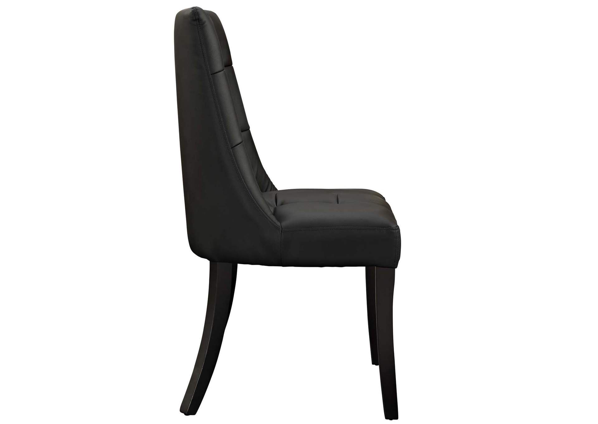 Black Noblesse Dining Chair Vinyl [Set of 2],Modway