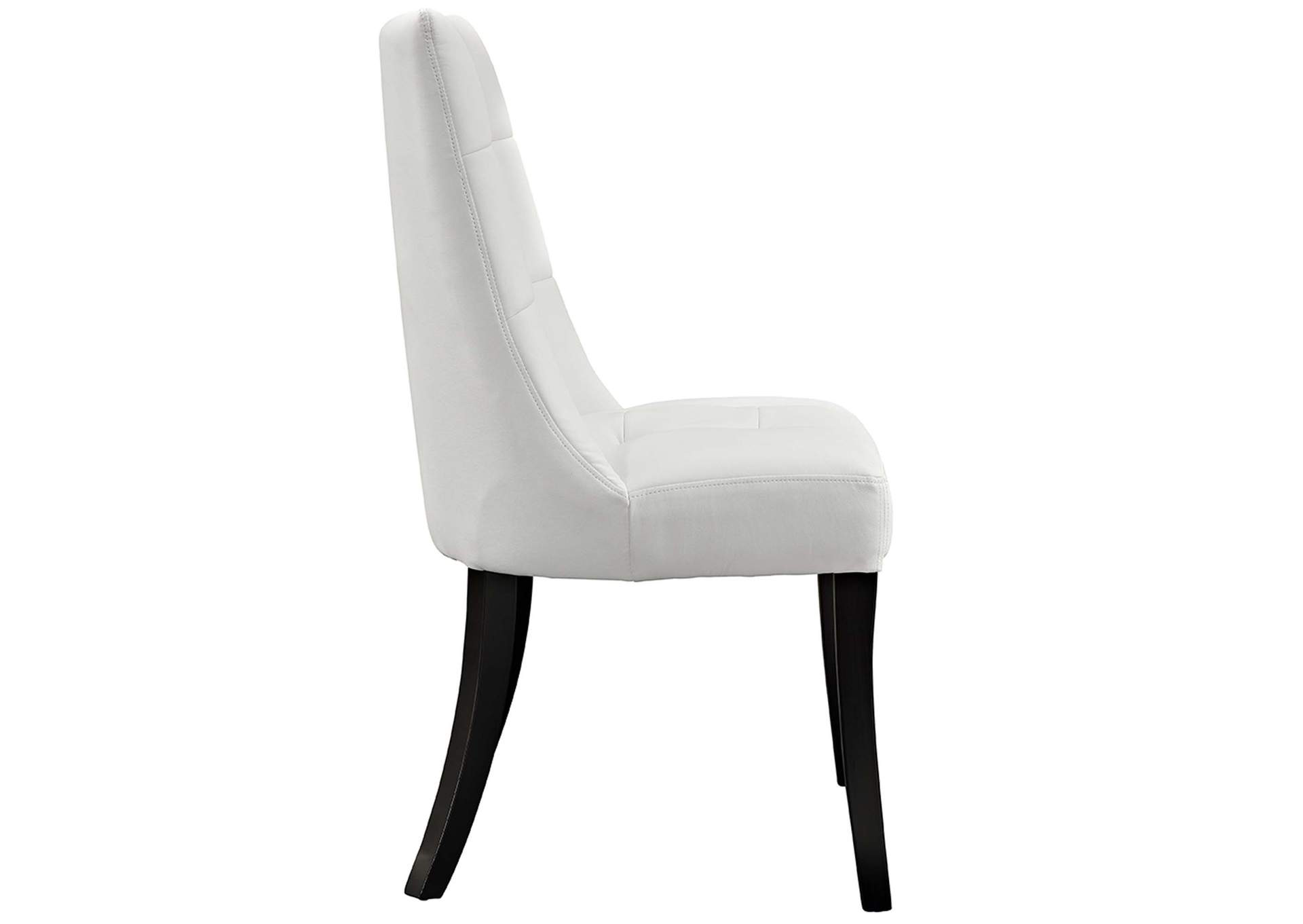 White Noblesse Dining Chair Vinyl [Set of 2],Modway