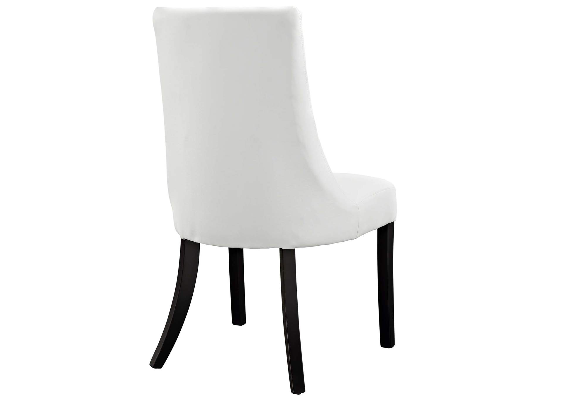 White Noblesse Dining Chair Vinyl [Set of 2],Modway