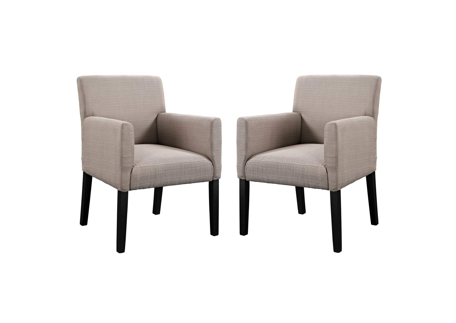 Beige Chloe Arm Chair [Set of 2],Modway