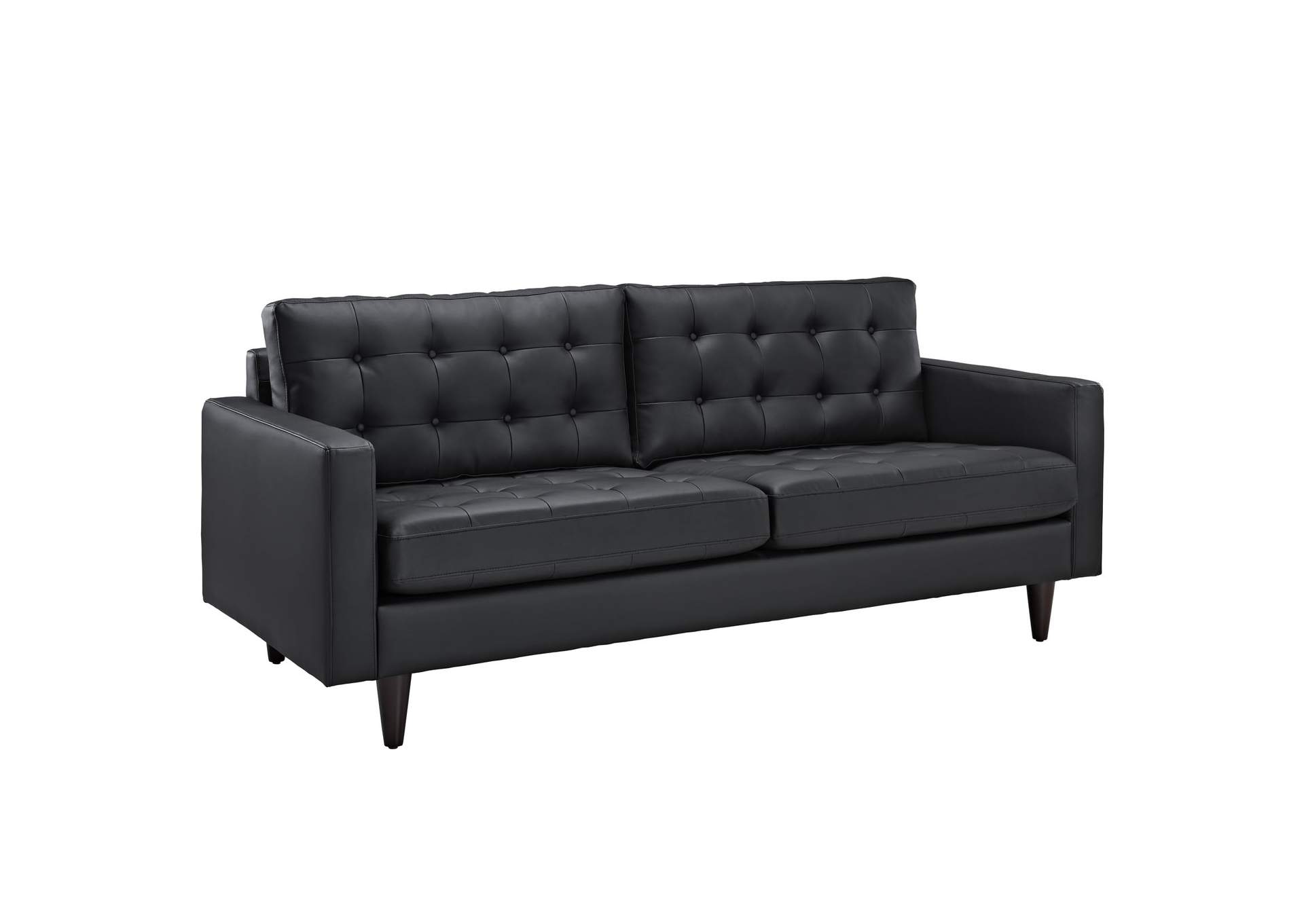 Black Empress Sofa and Armchair [Set of 2],Modway