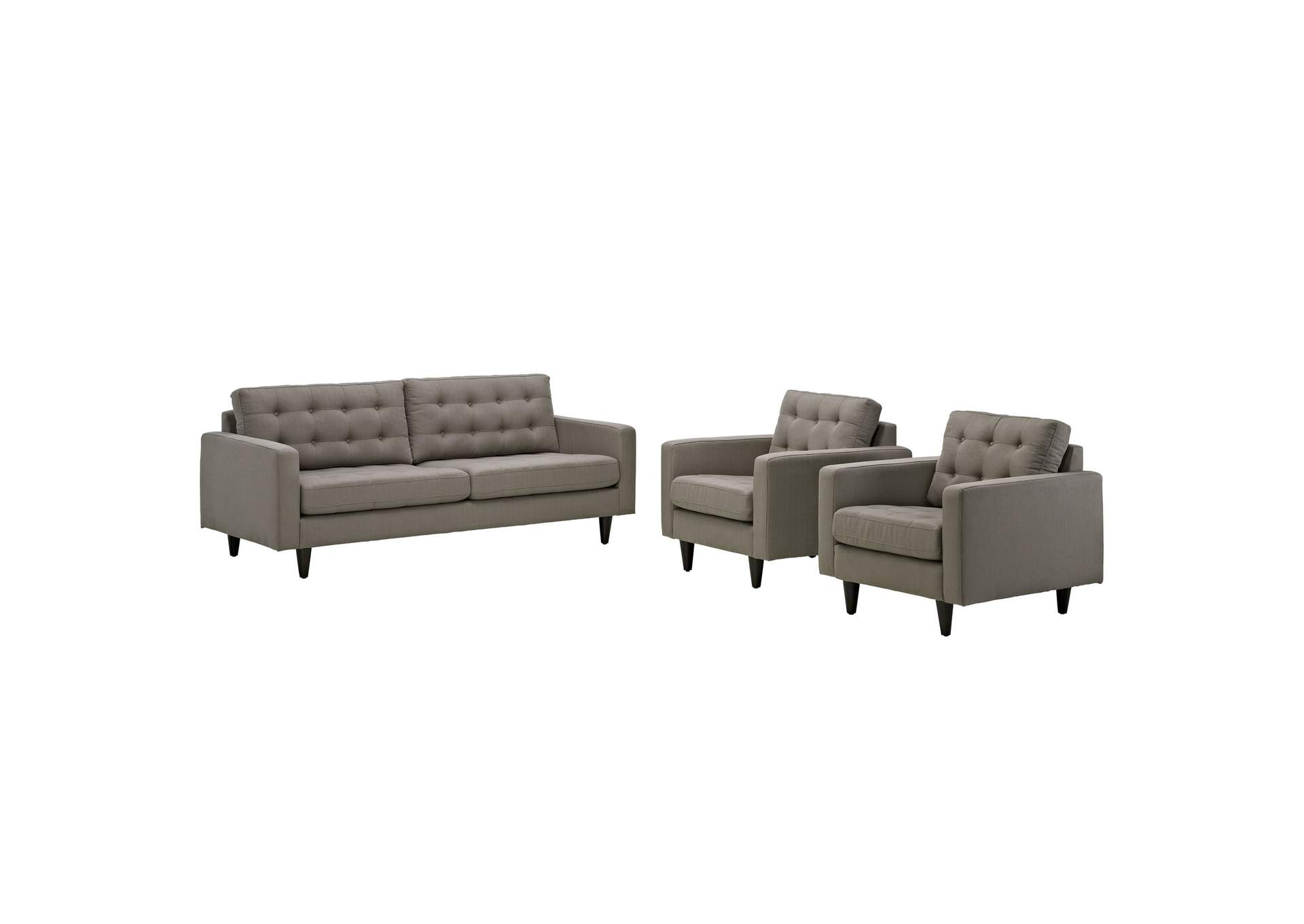 Granite Empress Sofa and Armchairs [Set of 3],Modway