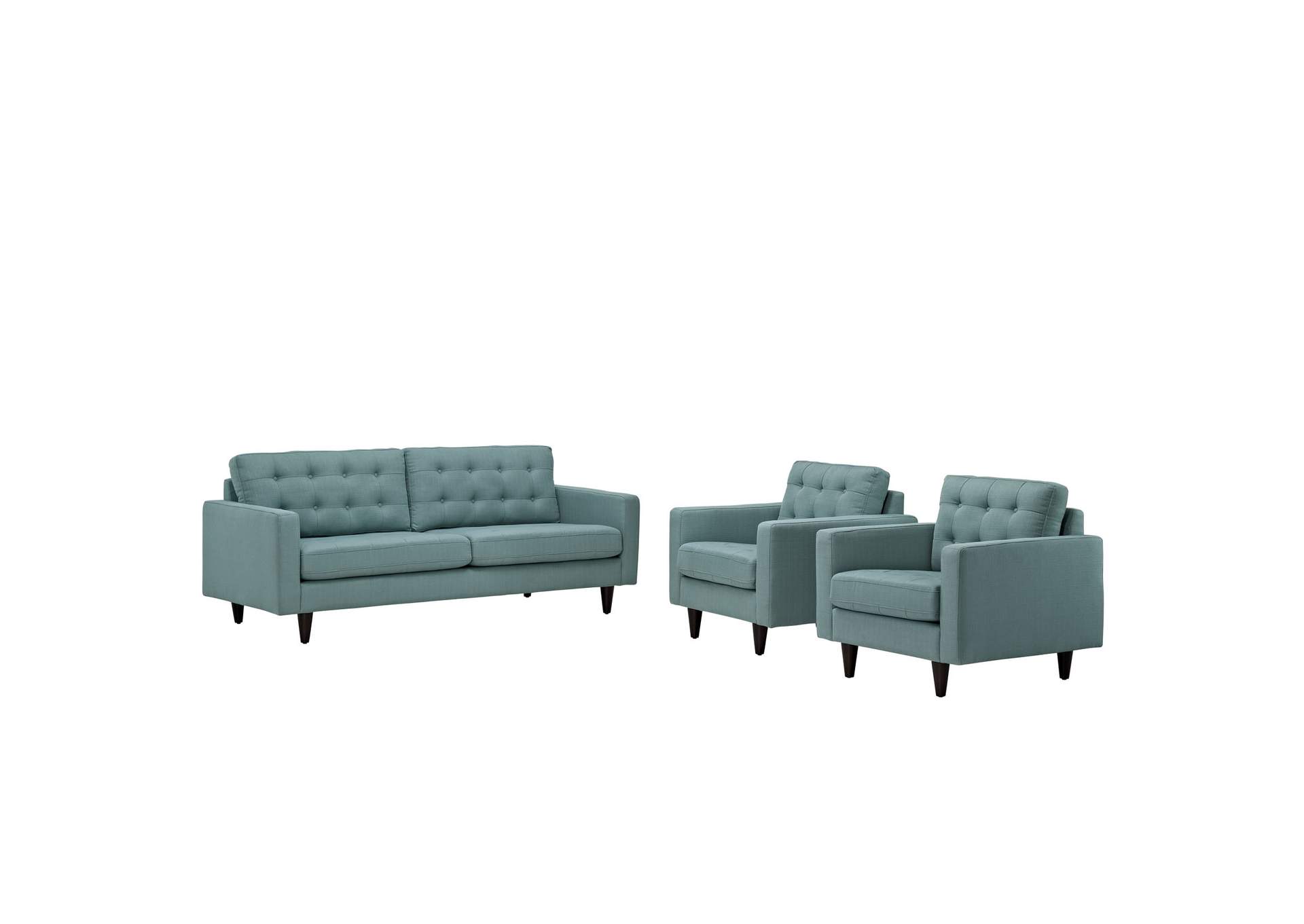 Laguna Empress Sofa and Armchairs [Set of 3],Modway