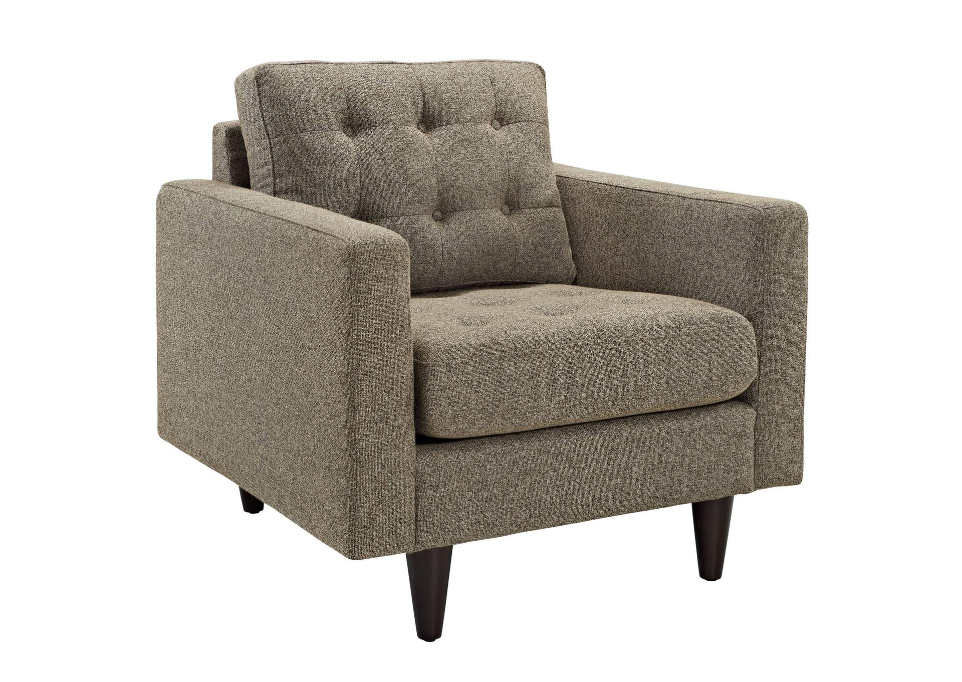 Oatmeal Empress Sofa and Armchairs [Set of 3],Modway