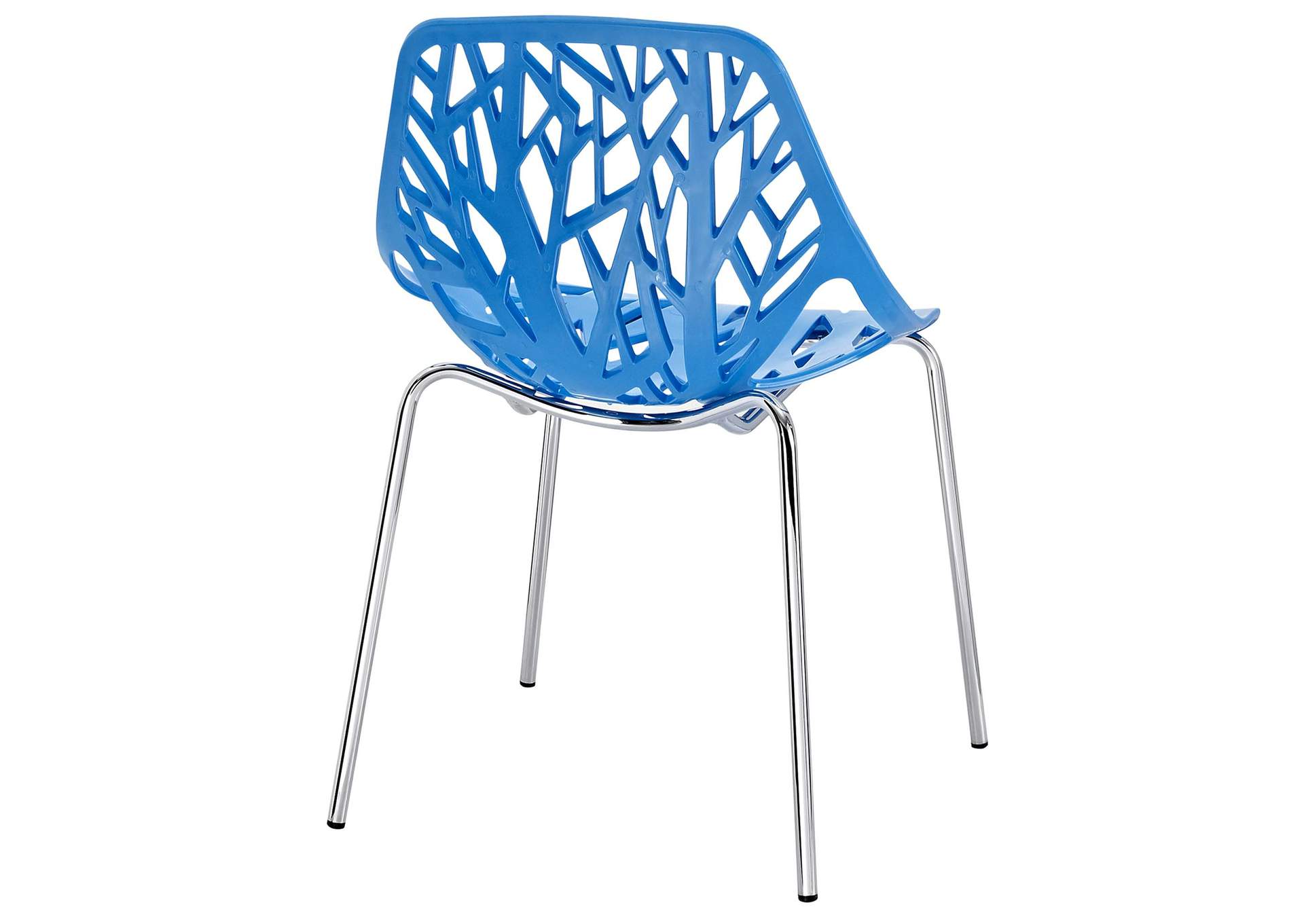 Blue Stencil Dining Side Chair Plastic [Set of 2],Modway