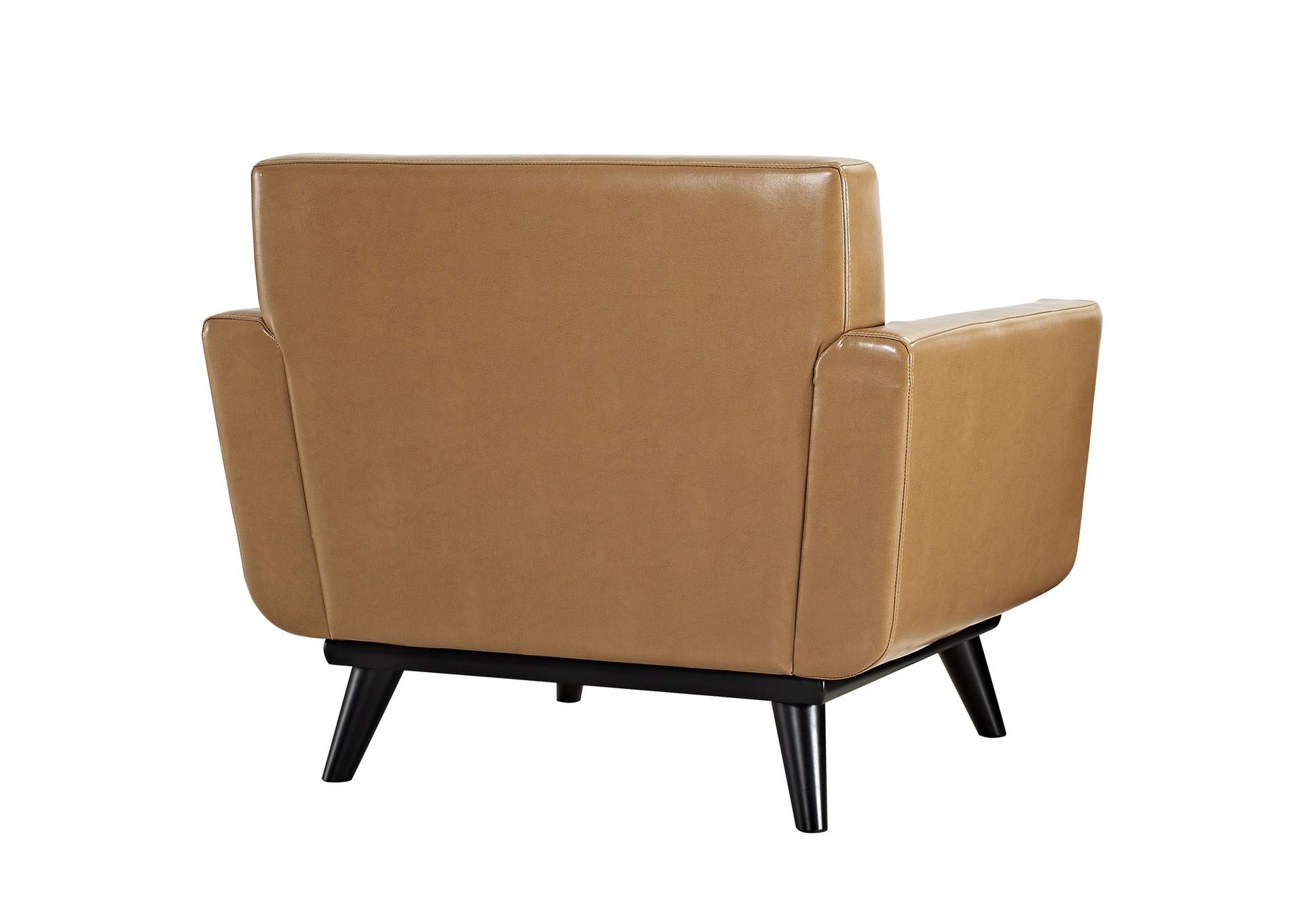 Tan Engage Bonded Leather Arm Chair,Modway