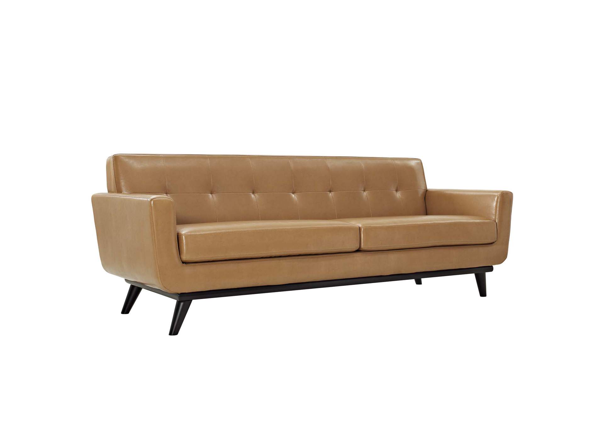 Tan Engage Bonded Leather Sofa,Modway