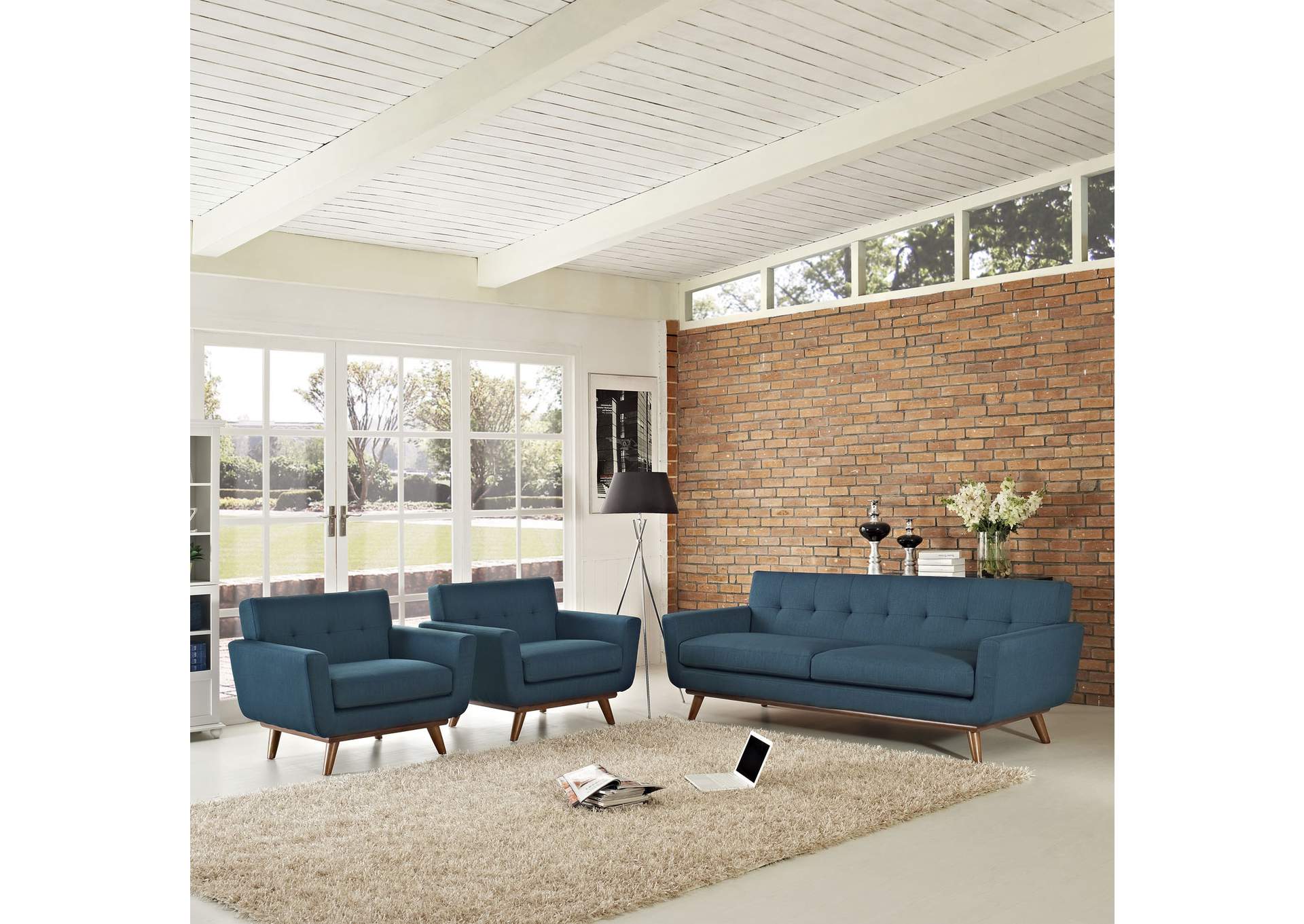 Azure Engage Armchairs and Sofa [Set of 3],Modway