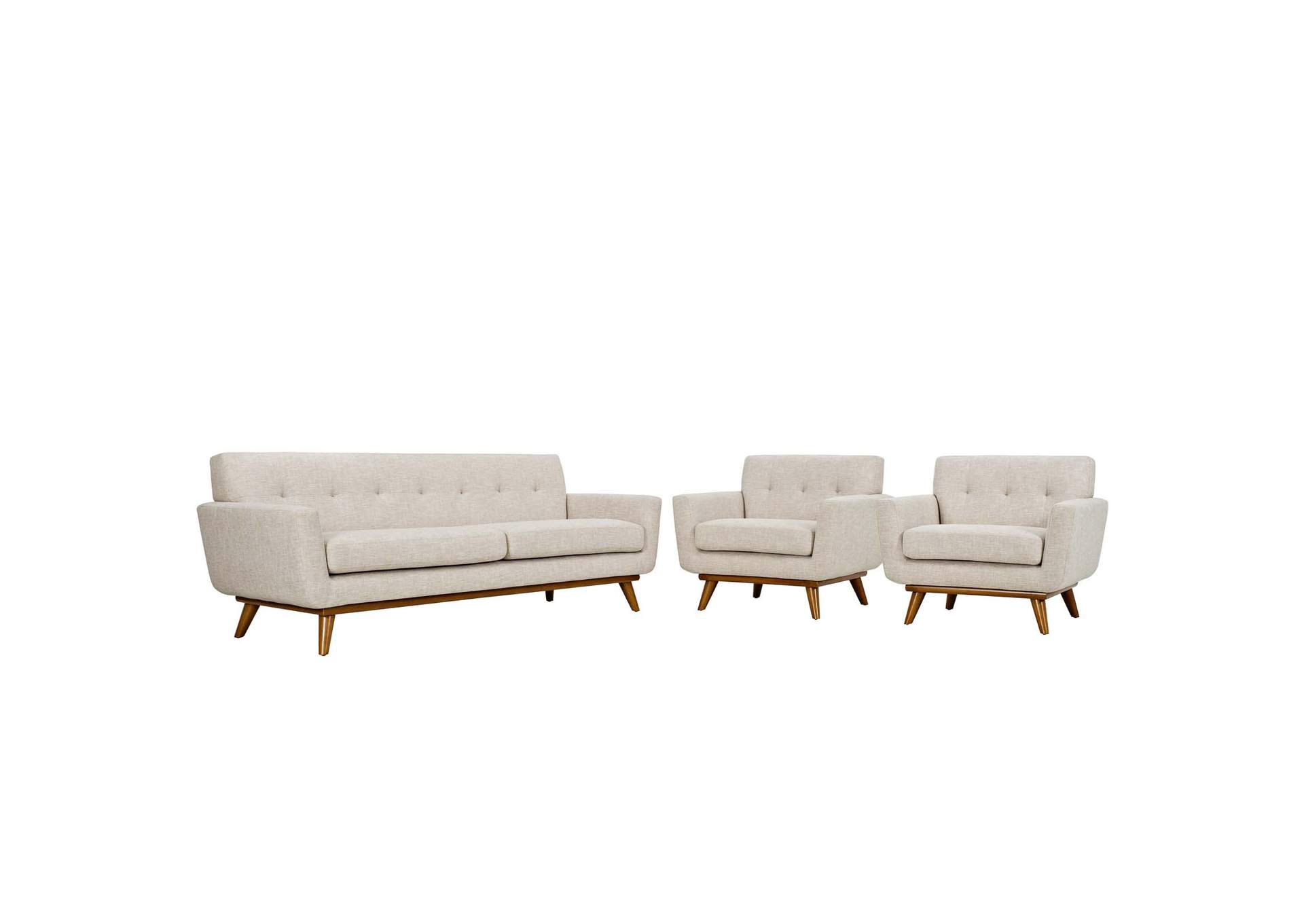 Beige Engage Armchairs and Sofa [Set of 3],Modway