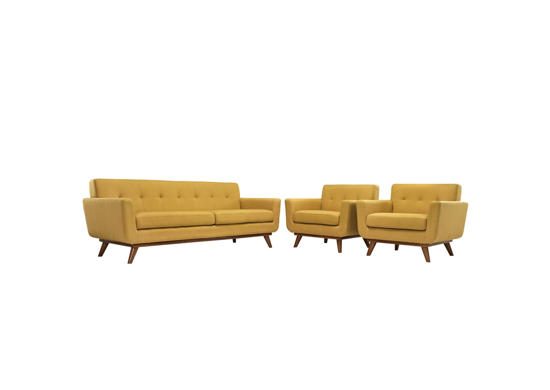 Citrus Engage Armchairs and Sofa [Set of 3],Modway