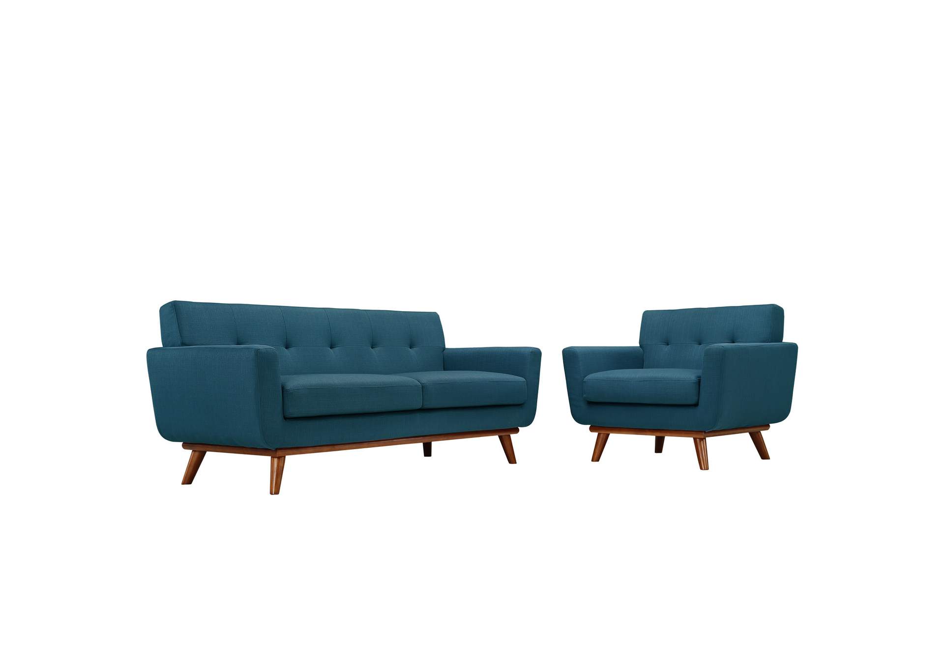 Azure Engage Armchair and Loveseat [Set of 2],Modway