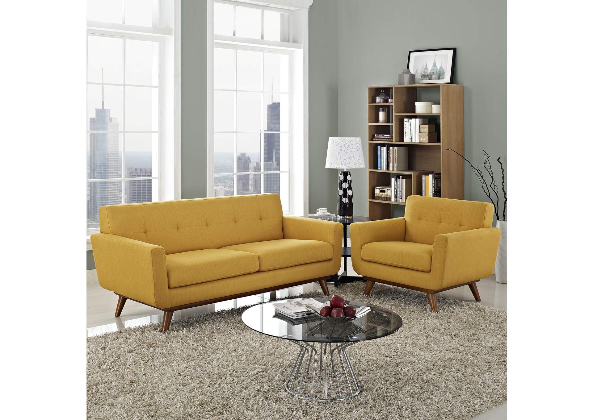 Citrus Engage Armchair and Loveseat [Set of 2],Modway