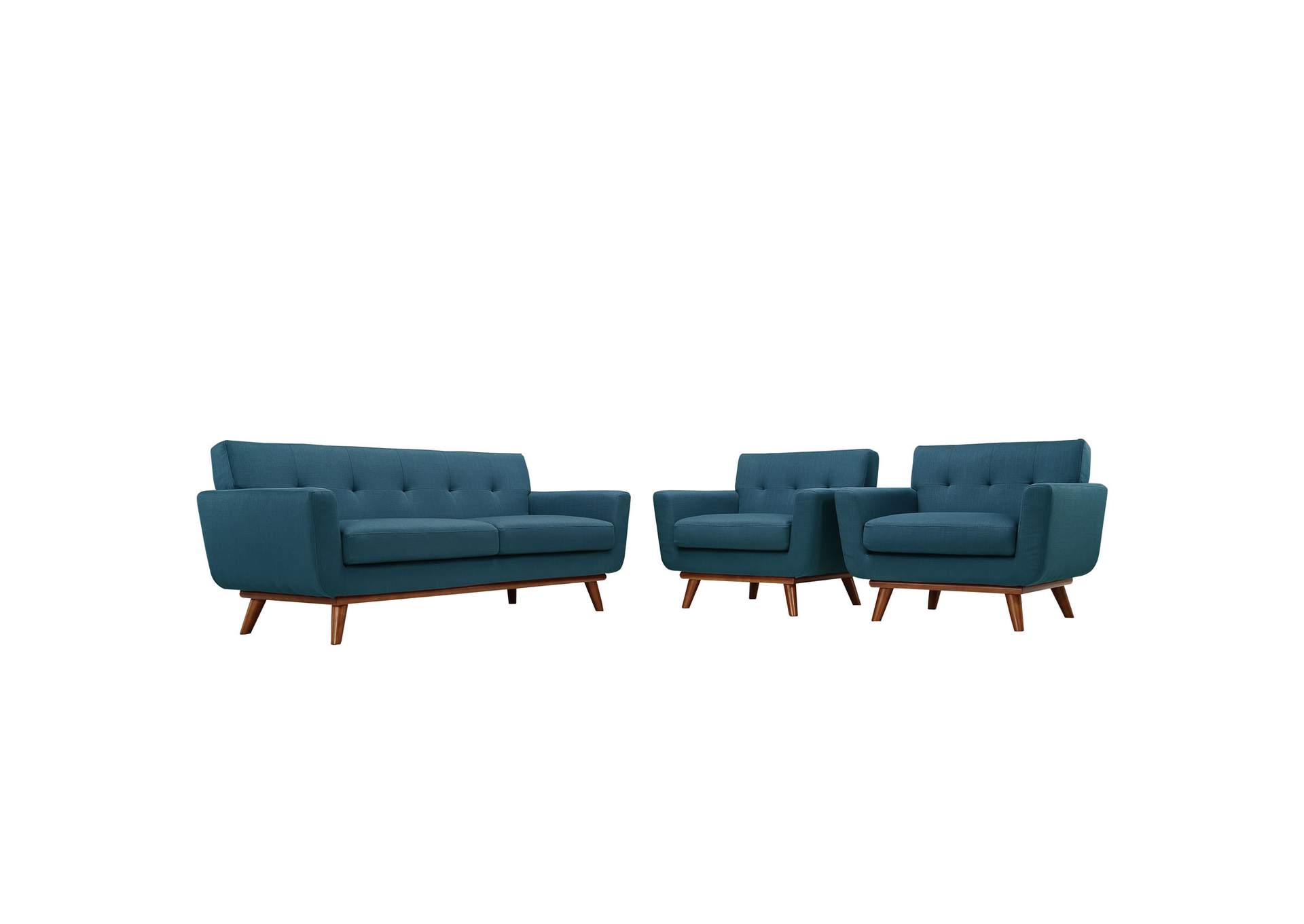 Azure Engage Armchairs and Loveseat [Set of 3],Modway