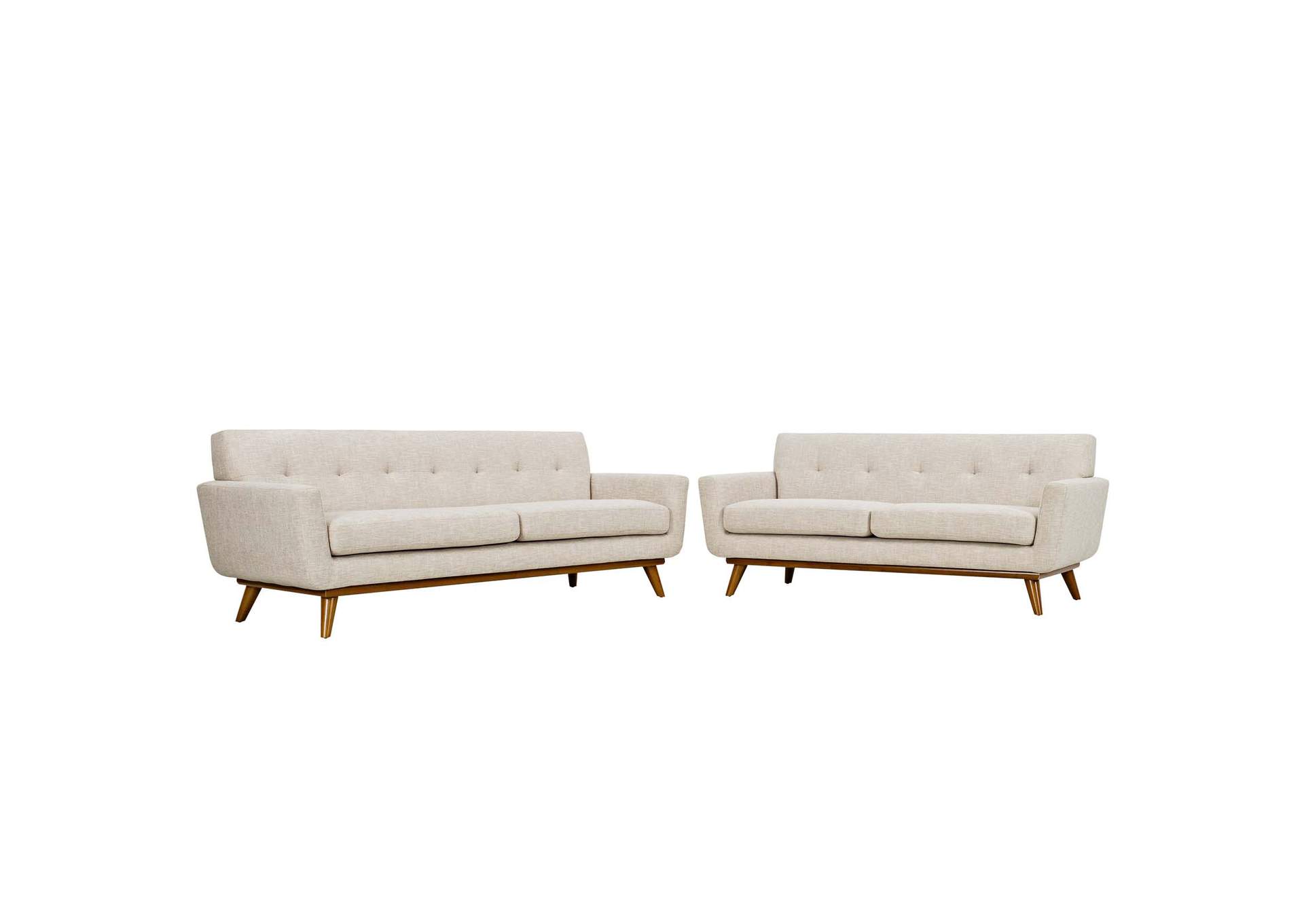 Beige Engage Loveseat and Sofa [Set of 2],Modway