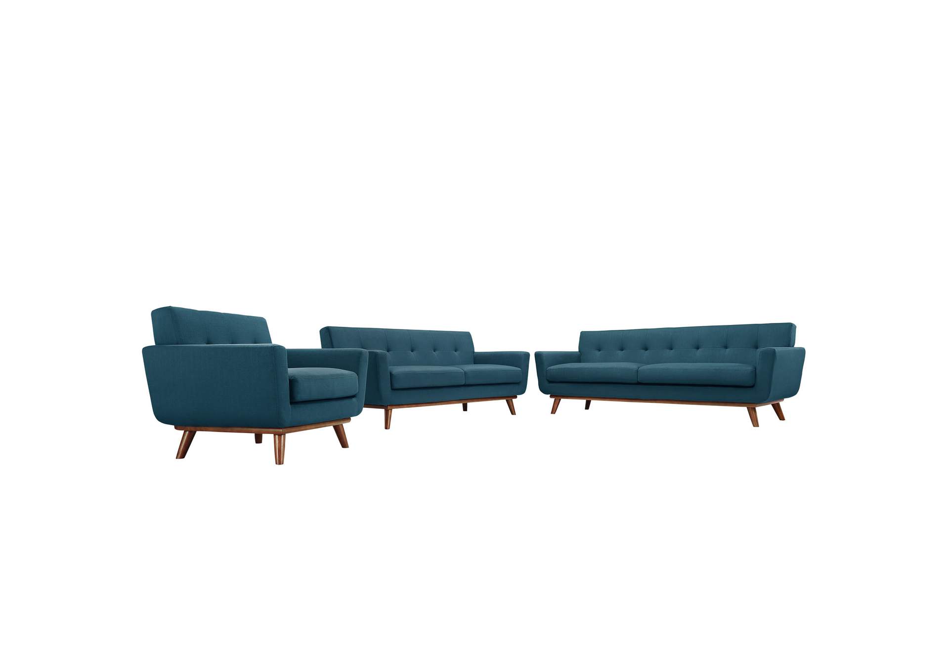 Azure Engage Sofa Loveseat and Armchair [Set of 3],Modway