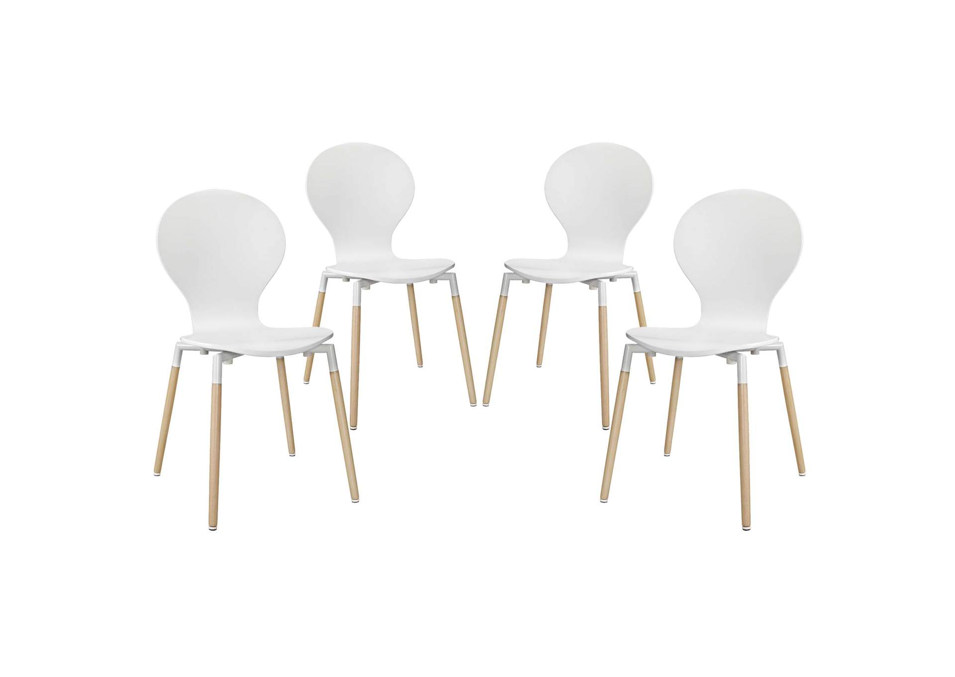 White Path Dining Chair [Set of 4],Modway