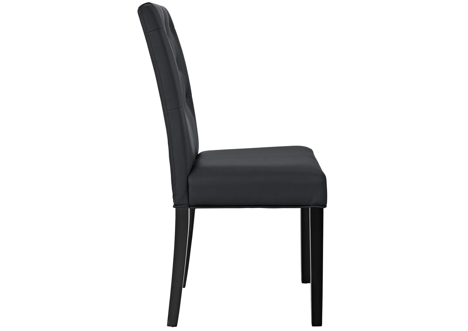 Black Confer Dining Vinyl Side Chair,Modway