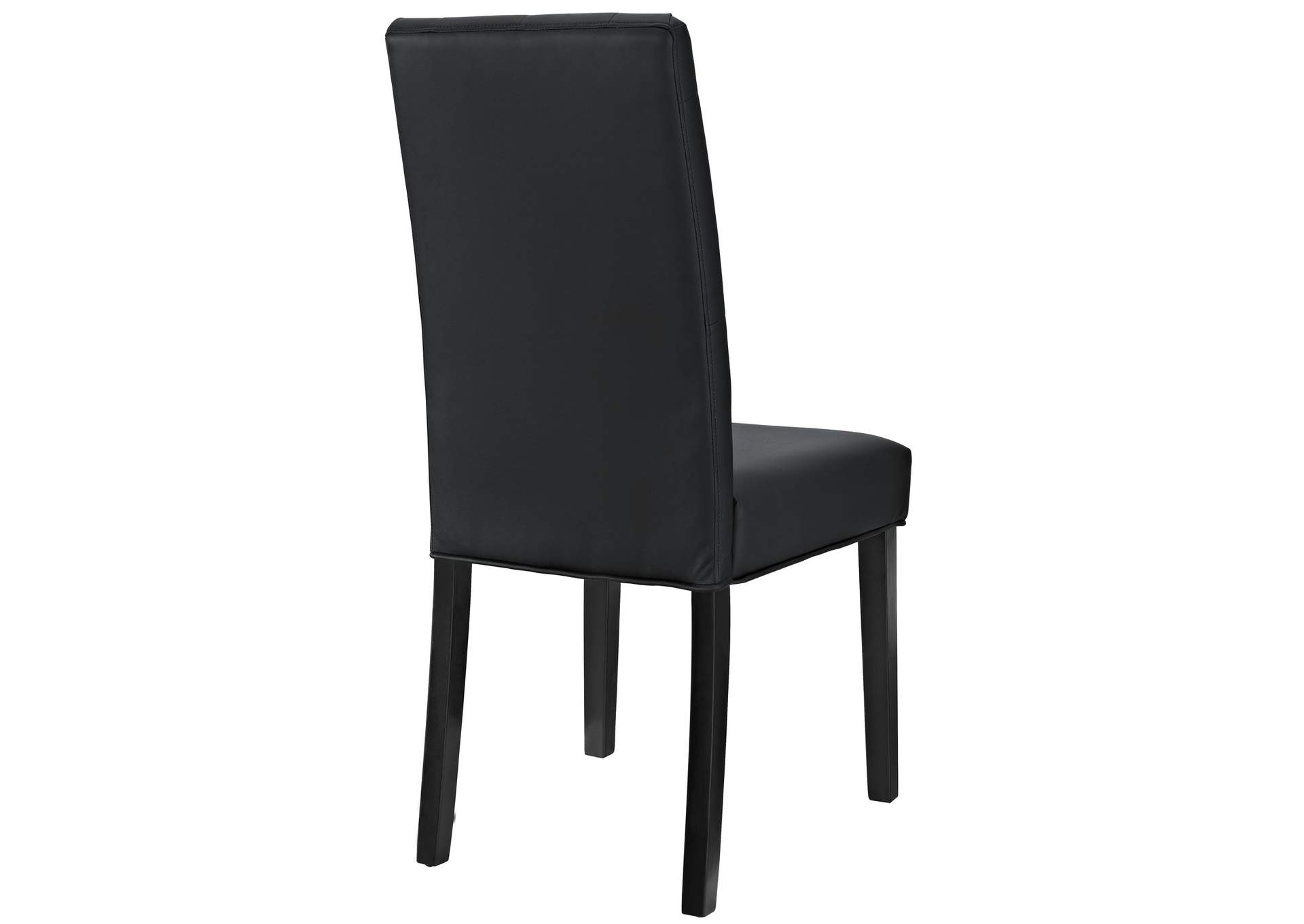 Black Confer Dining Vinyl Side Chair,Modway