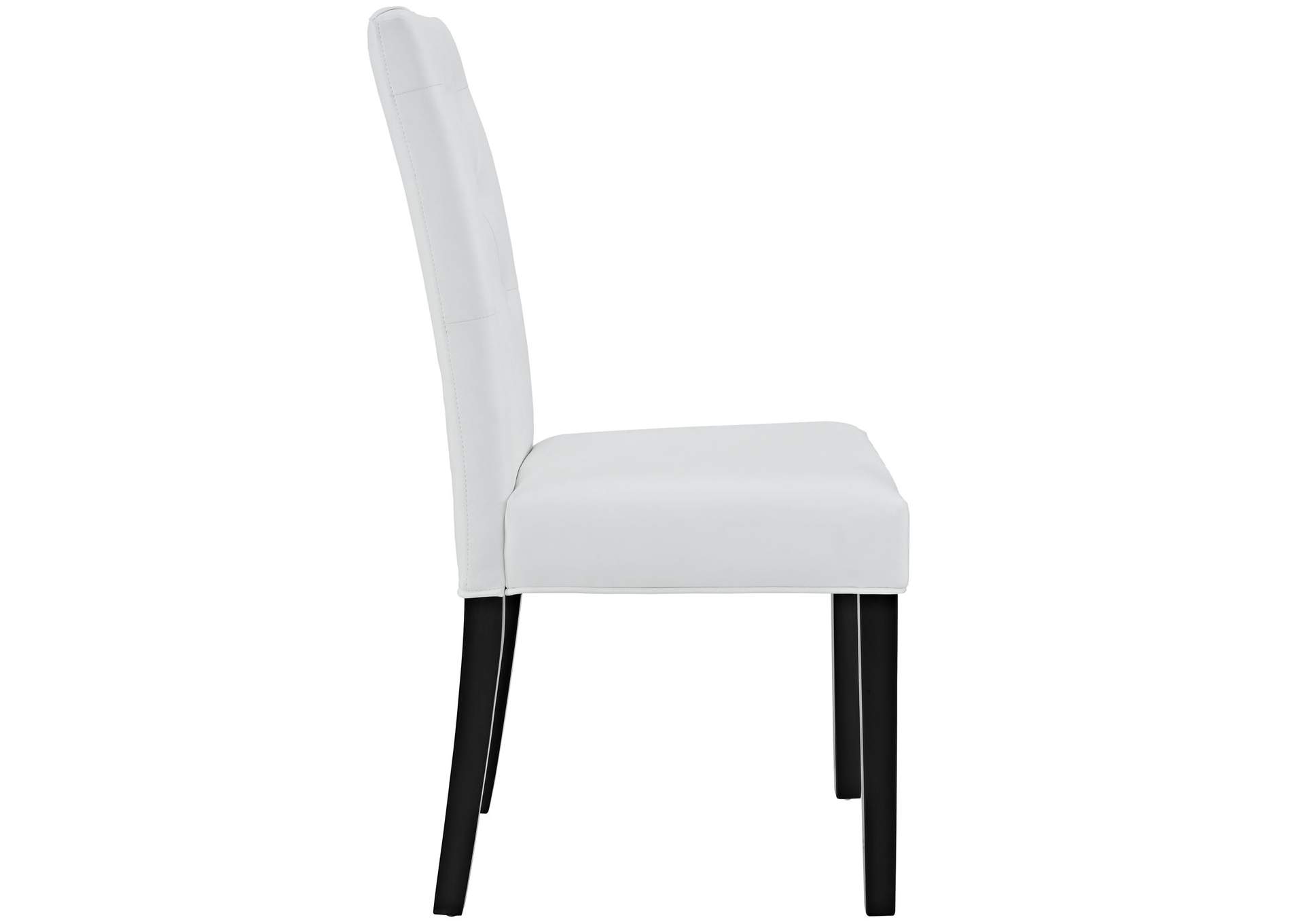 White Confer Dining Vinyl Side Chair,Modway