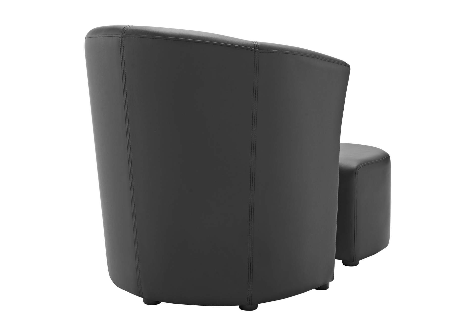 Black Divulge Armchair and Ottoman,Modway