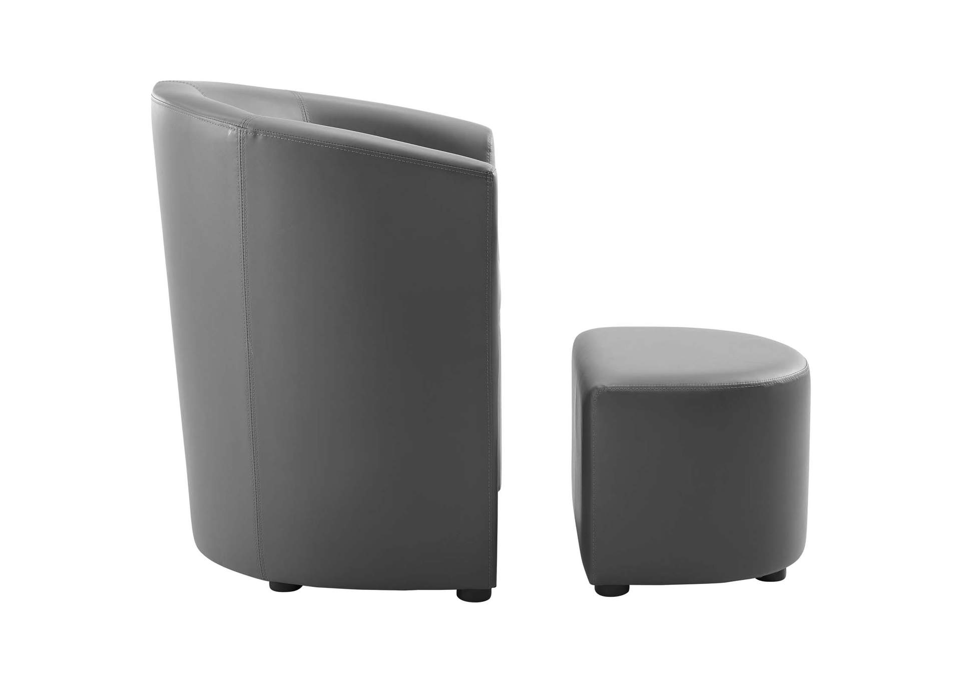 Gray Divulge Armchair and Ottoman,Modway