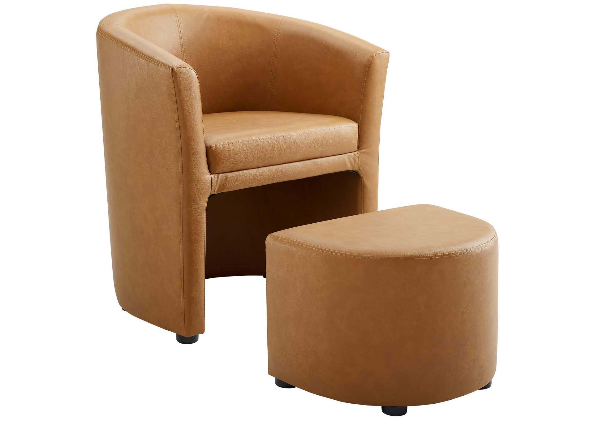 Tan Divulge Armchair and Ottoman,Modway