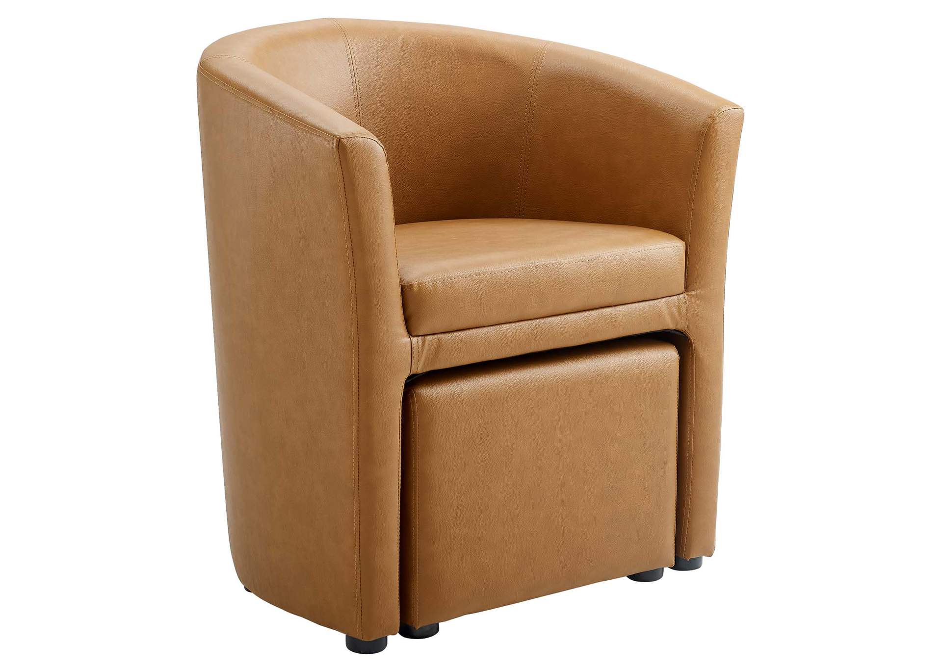 Tan Divulge Armchair and Ottoman,Modway