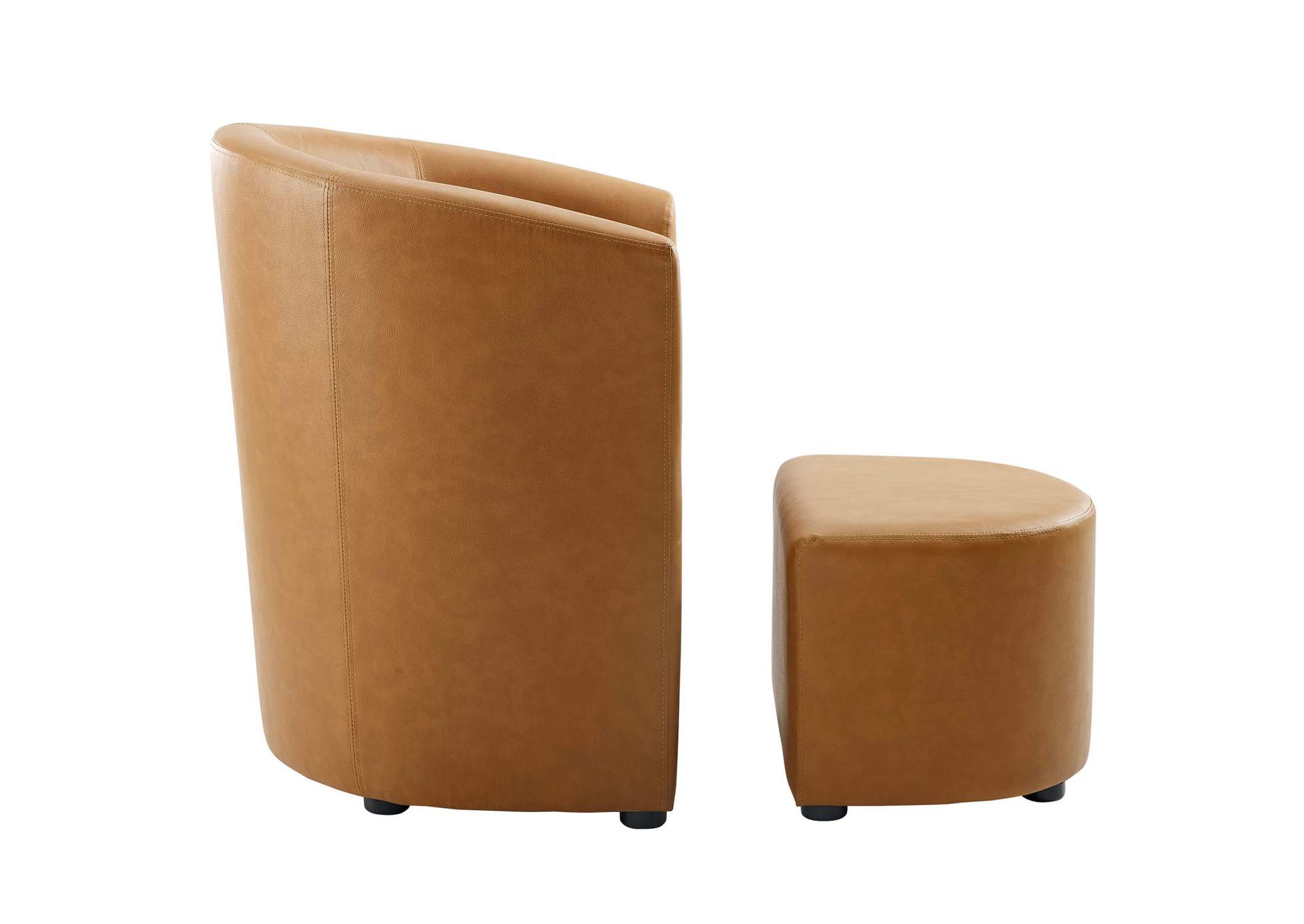 Tan Divulge Armchair and Ottoman,Modway