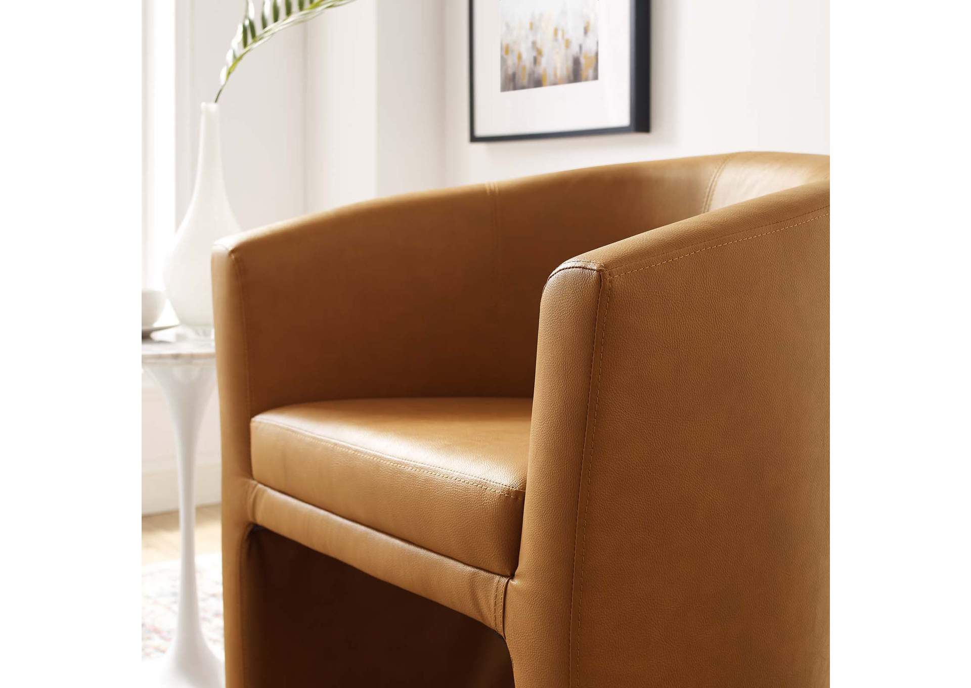 Tan Divulge Armchair and Ottoman,Modway