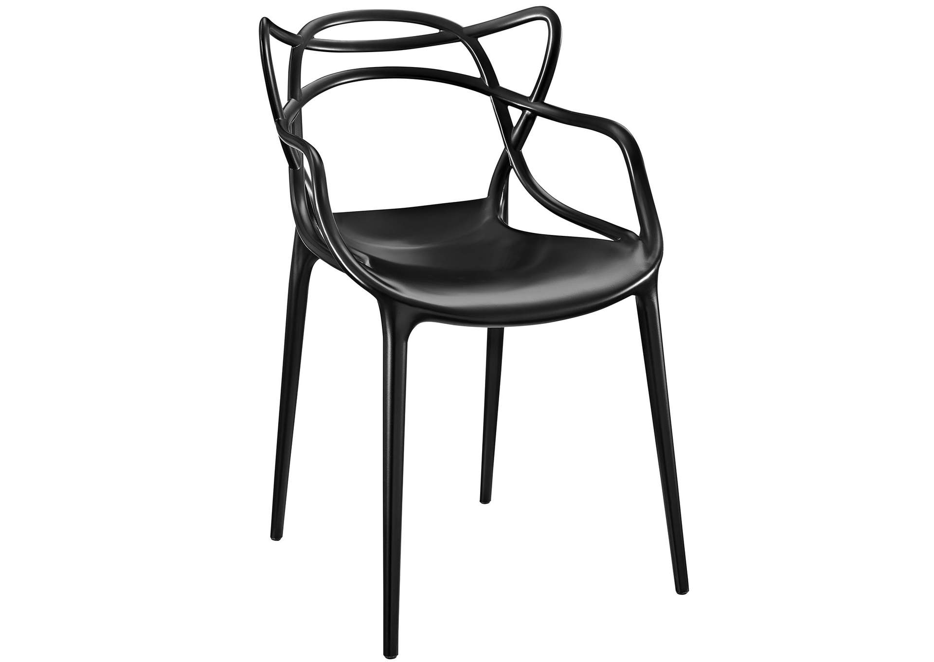 Black Entangled Arm Dining Chair,Modway