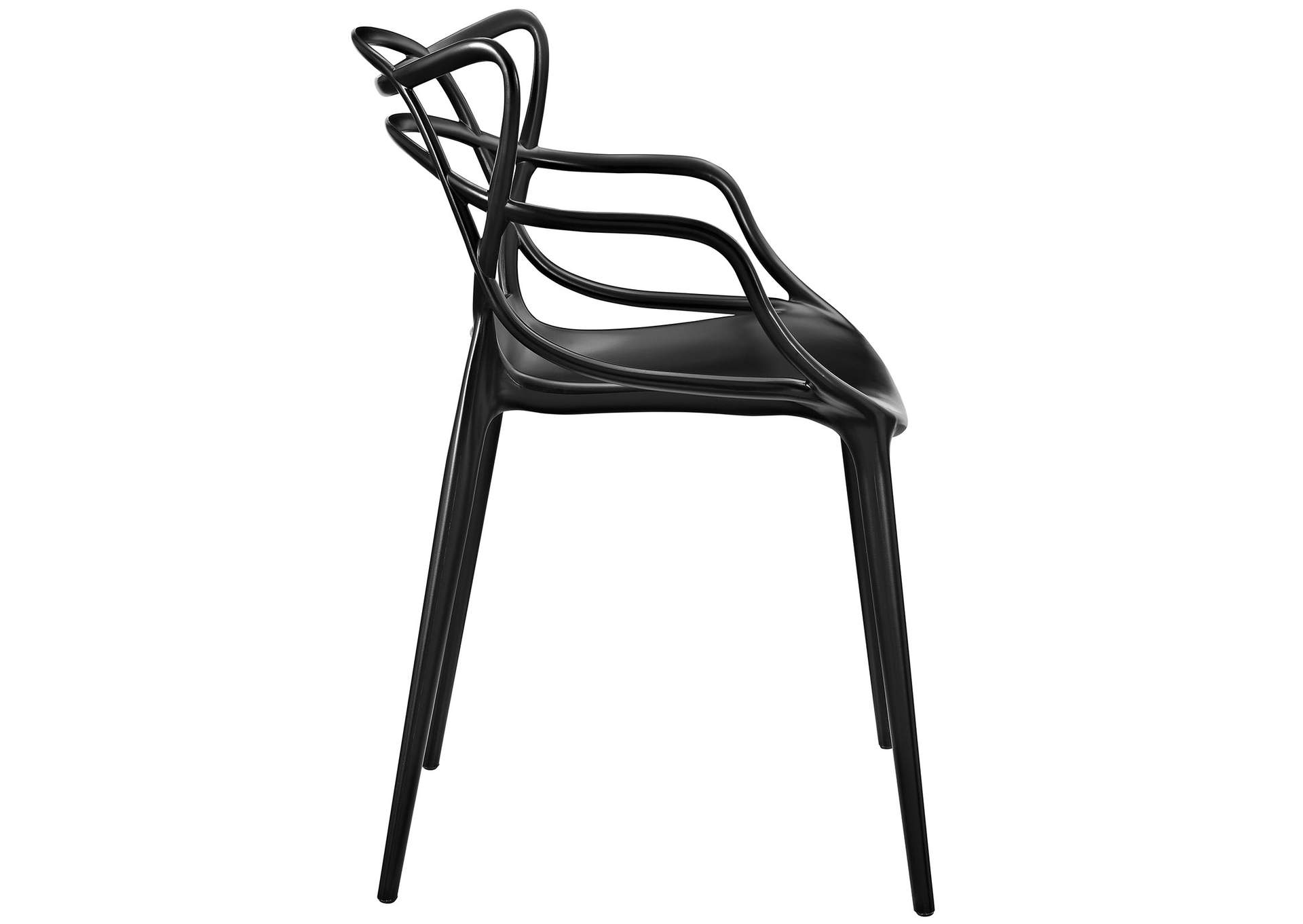 Black Entangled Arm Dining Chair,Modway