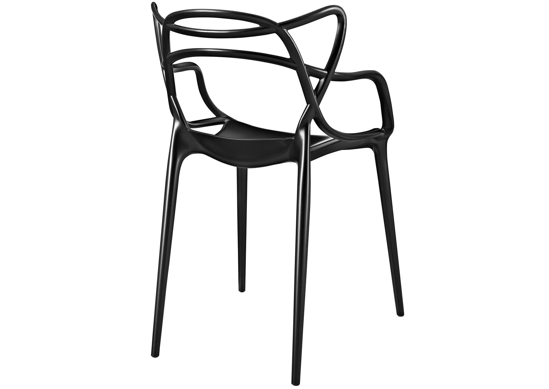 Black Entangled Arm Dining Chair,Modway