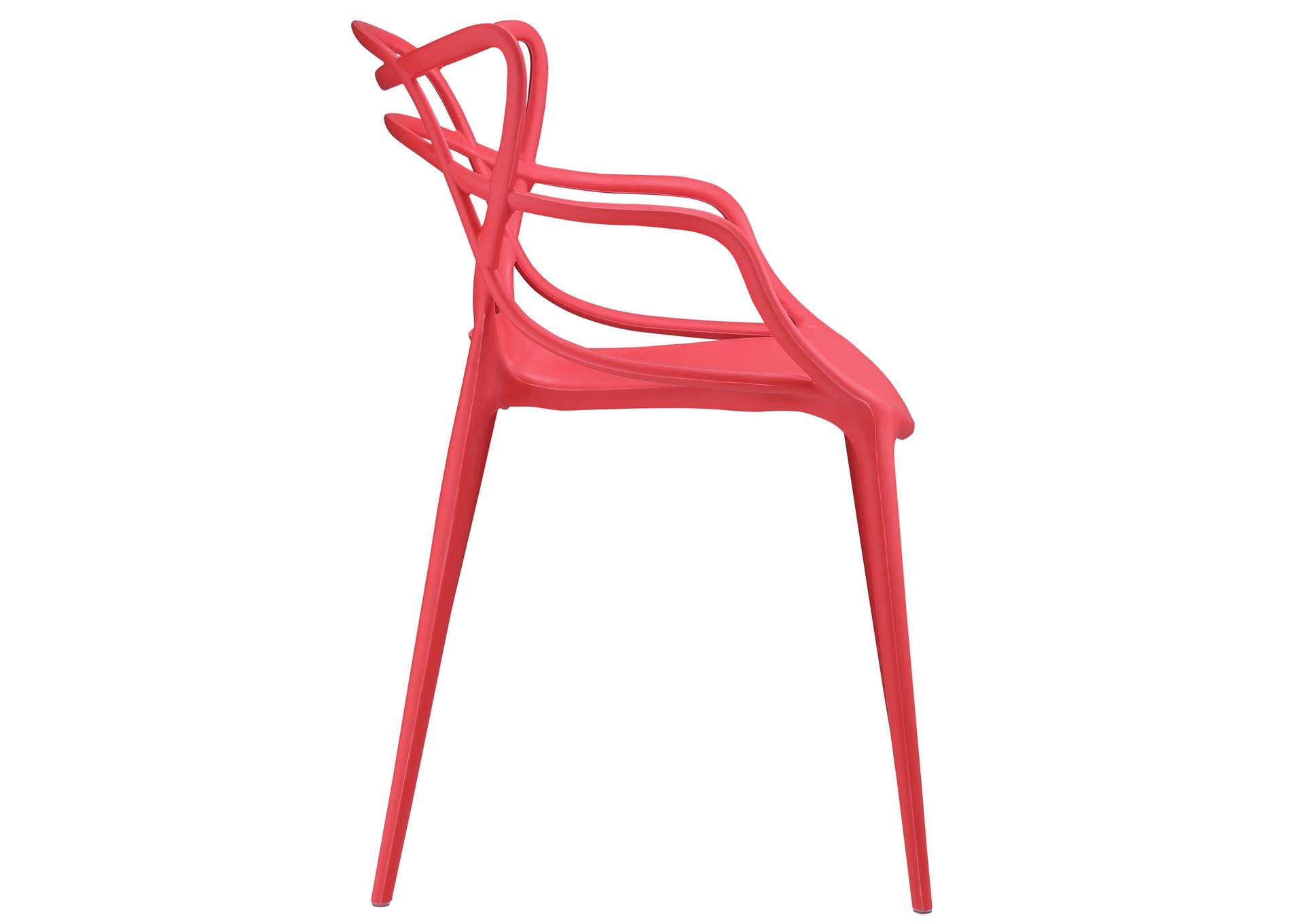 Red Entangled Arm Dining Chair,Modway